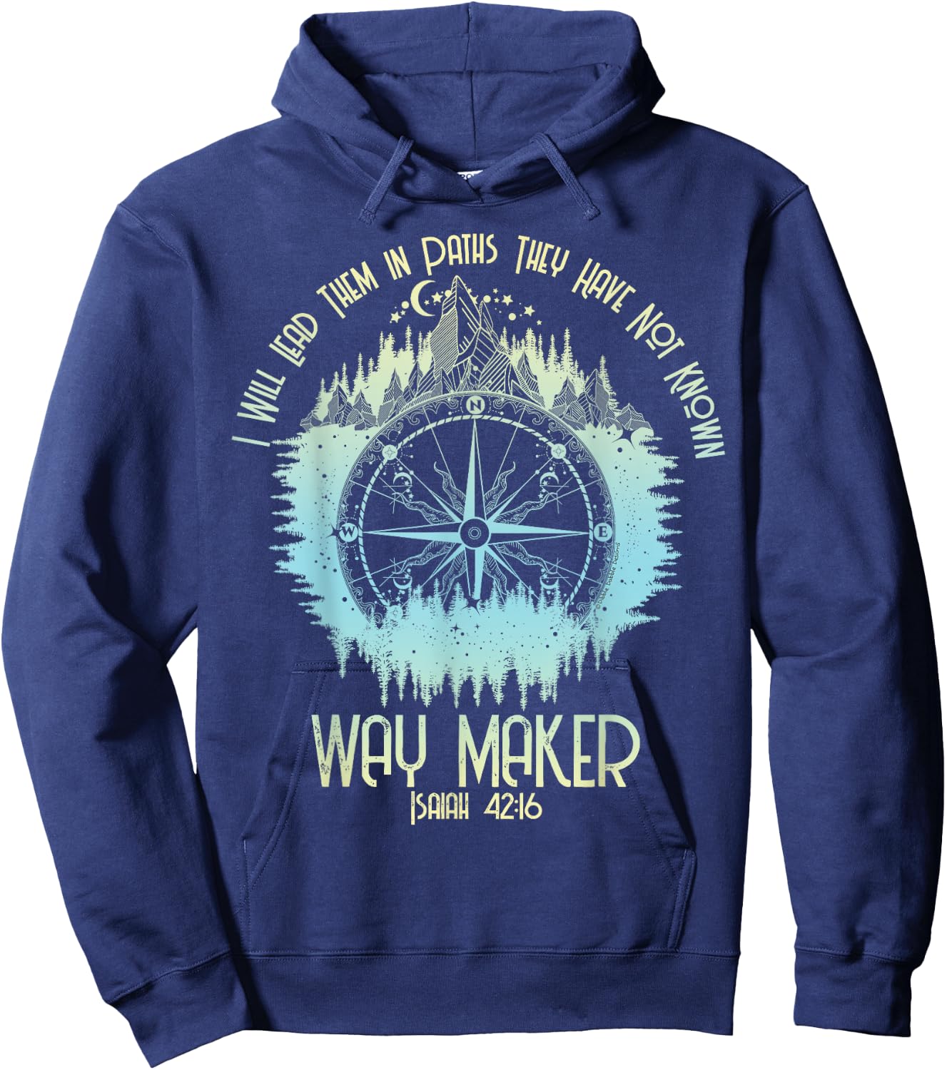 Spiritual Way Maker Bible Verse Christian Faith Way Maker Hoodie - Hoodie | Navy