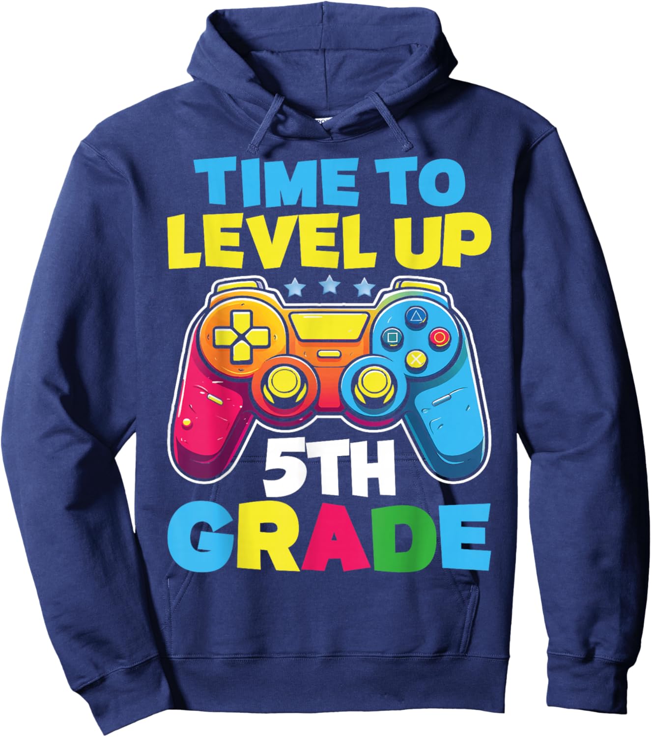 Time To Level Up 5th Grade Video Gamer Kids Back To School Hoodie - Hoodie | Navy