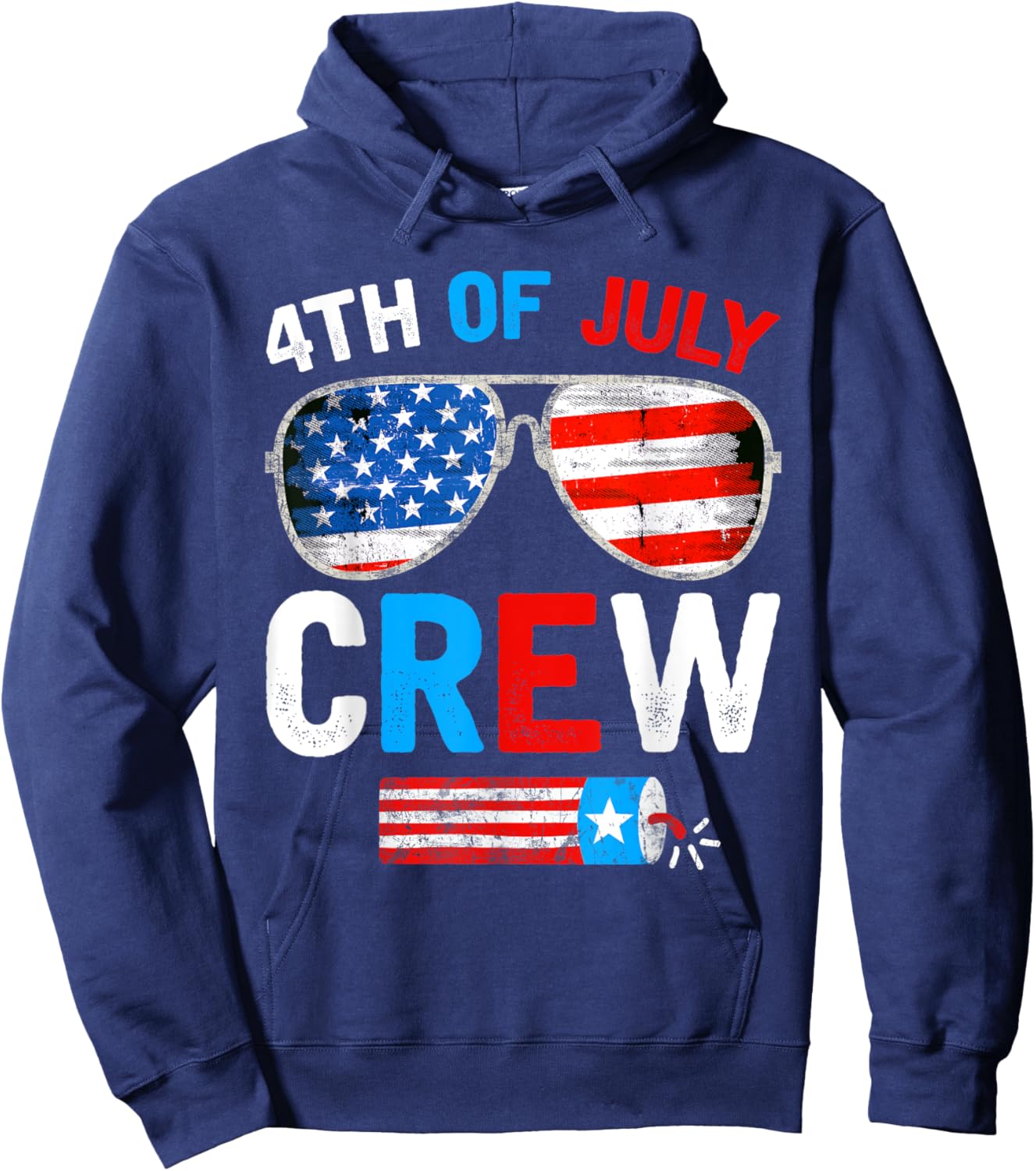 4th of July Crew Matching Family Outfits Men Women Kids Fun Hoodie - Hoodie | Navy