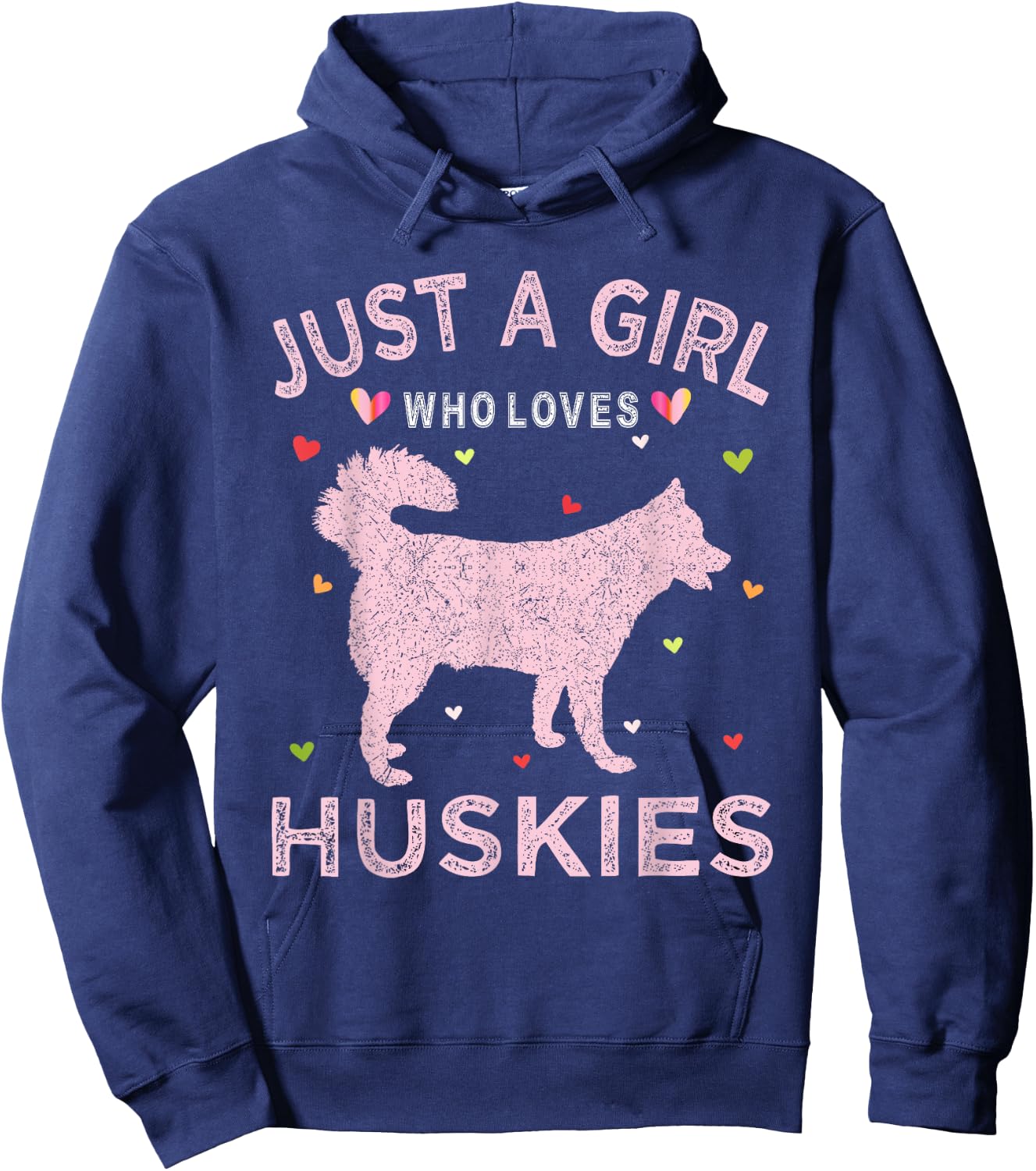 Huskie Dog Shirt Just A Girl Who Loves Huskies Hoodie - Hoodie | Navy