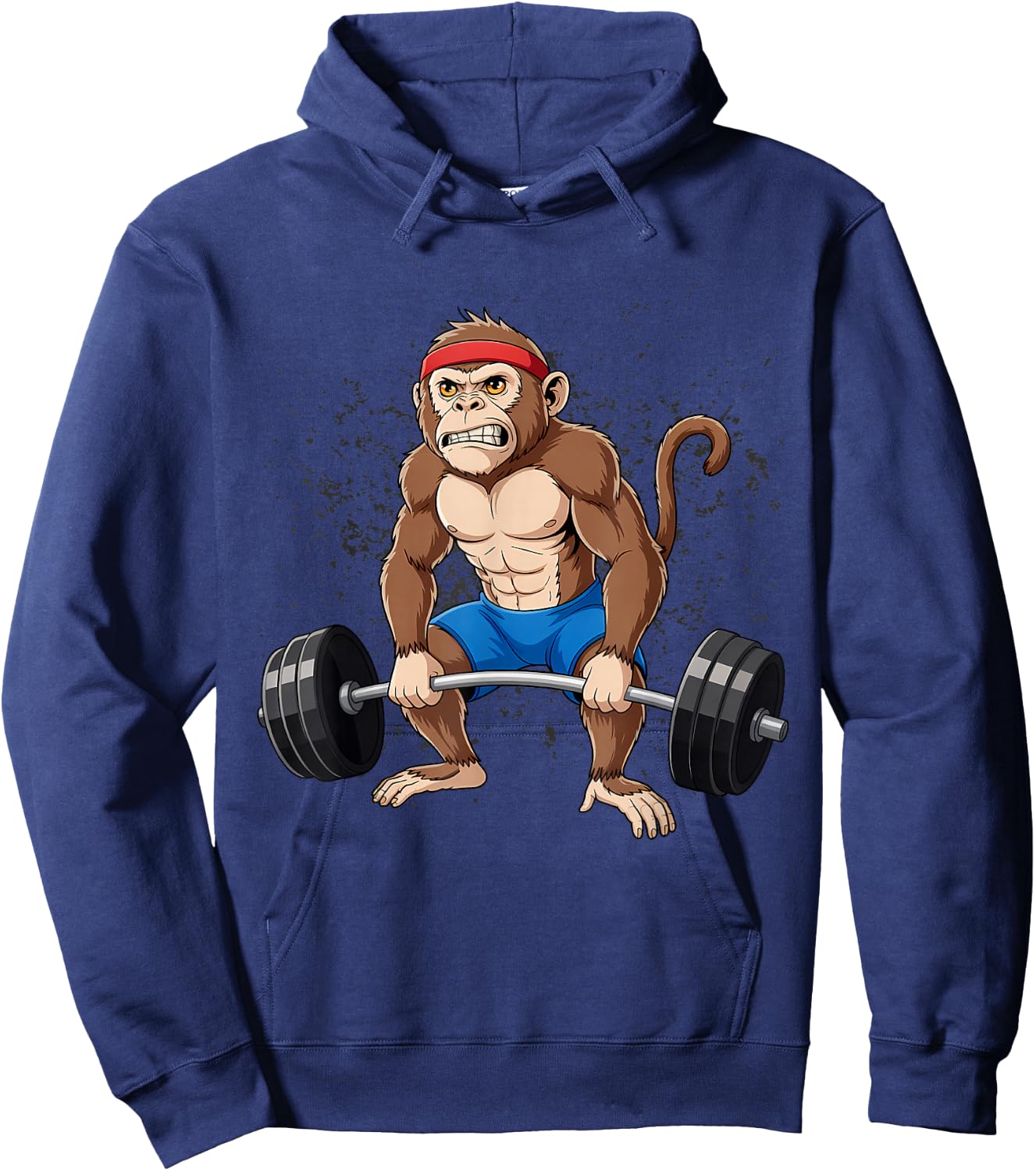 Monkey Weightlifting Powerlifting Deadlift Fitness Hoodie - Hoodie | Navy