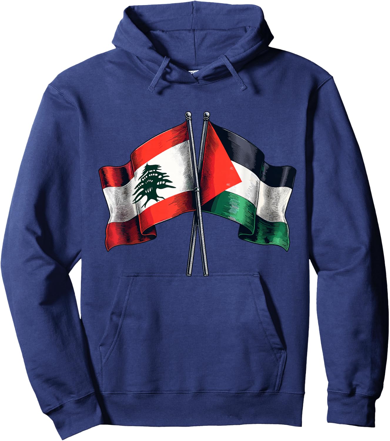 Lebanon Palestine Hoodie - Hoodie | Navy