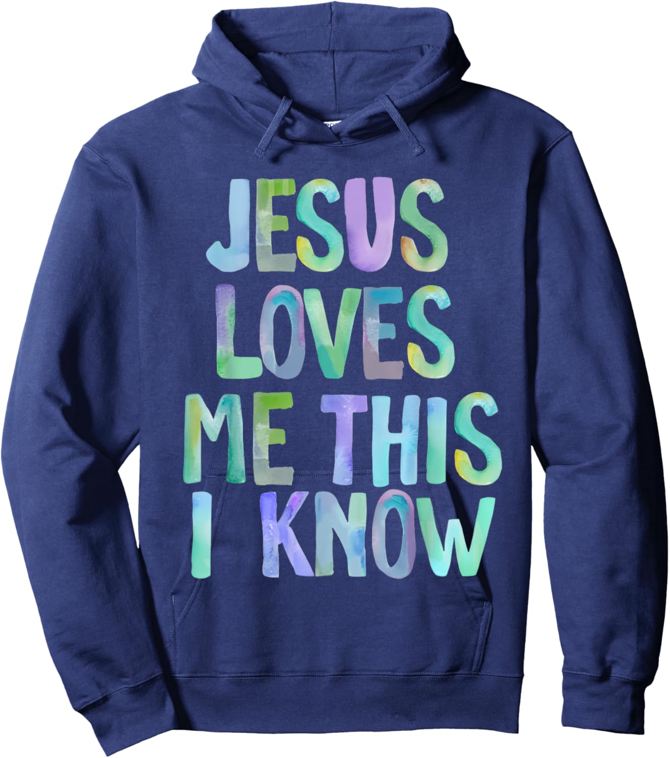 Jesus Loves Me This I Know Christian Saying Bible Verse Hoodie - Hoodie | Navy