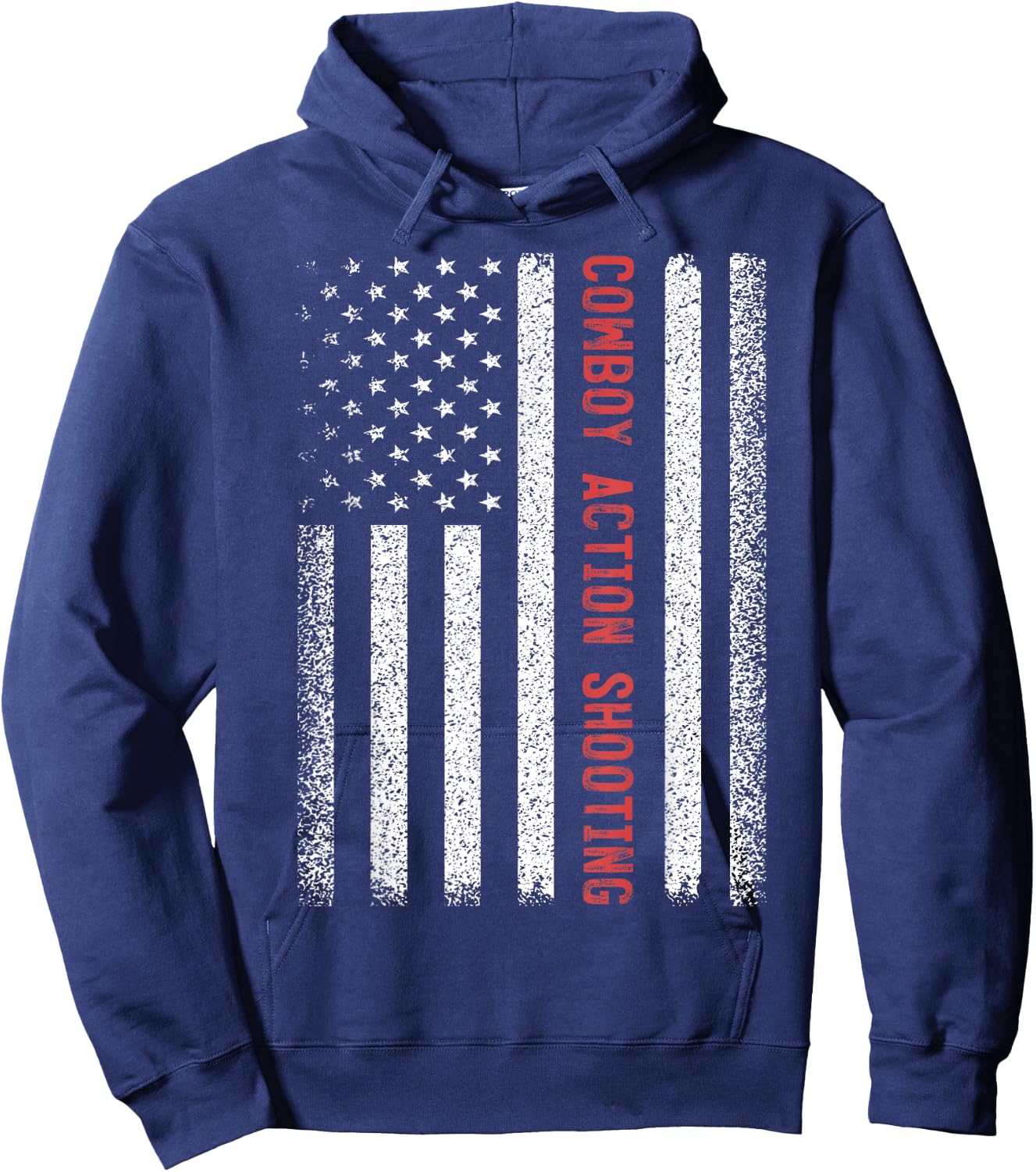 Cowboy Action Shooting American Flag 4th of July Hoodie - Hoodie | Navy