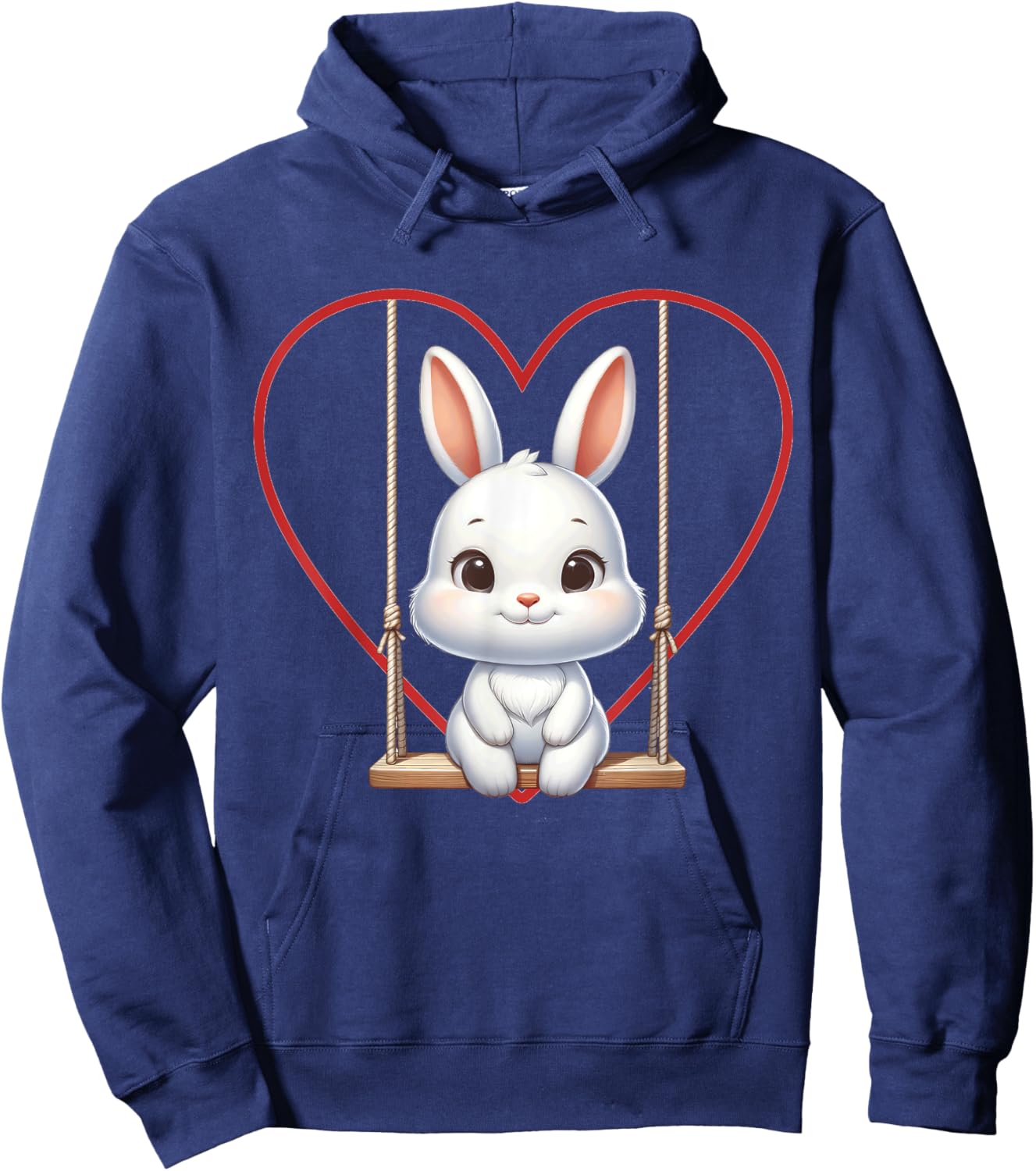 Cute Bunny Graphic Rabbit Women Girls Hoodie - Hoodie | Navy