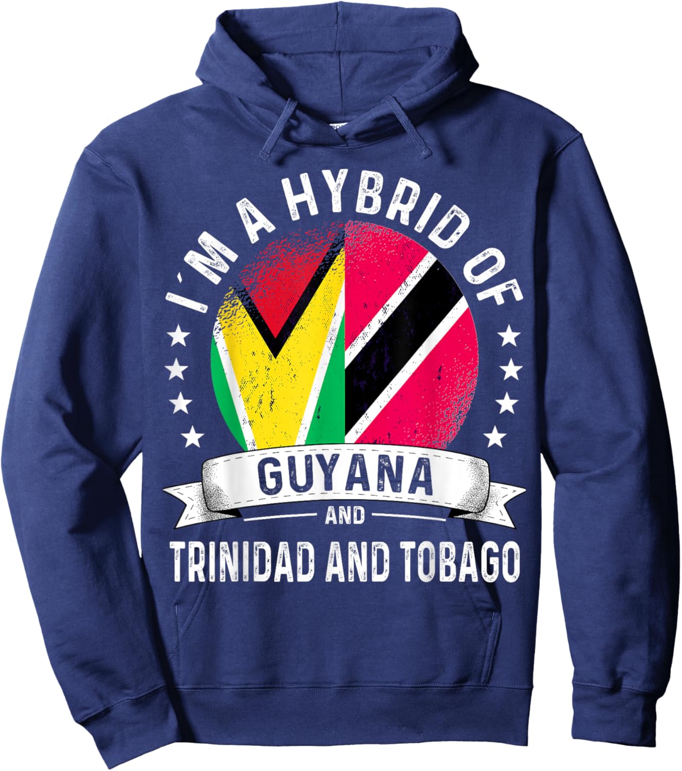 Guyana Flag Trinidad&Tobago Grown Country Trinidadian Flag Hoodie - Hoodie | Navy