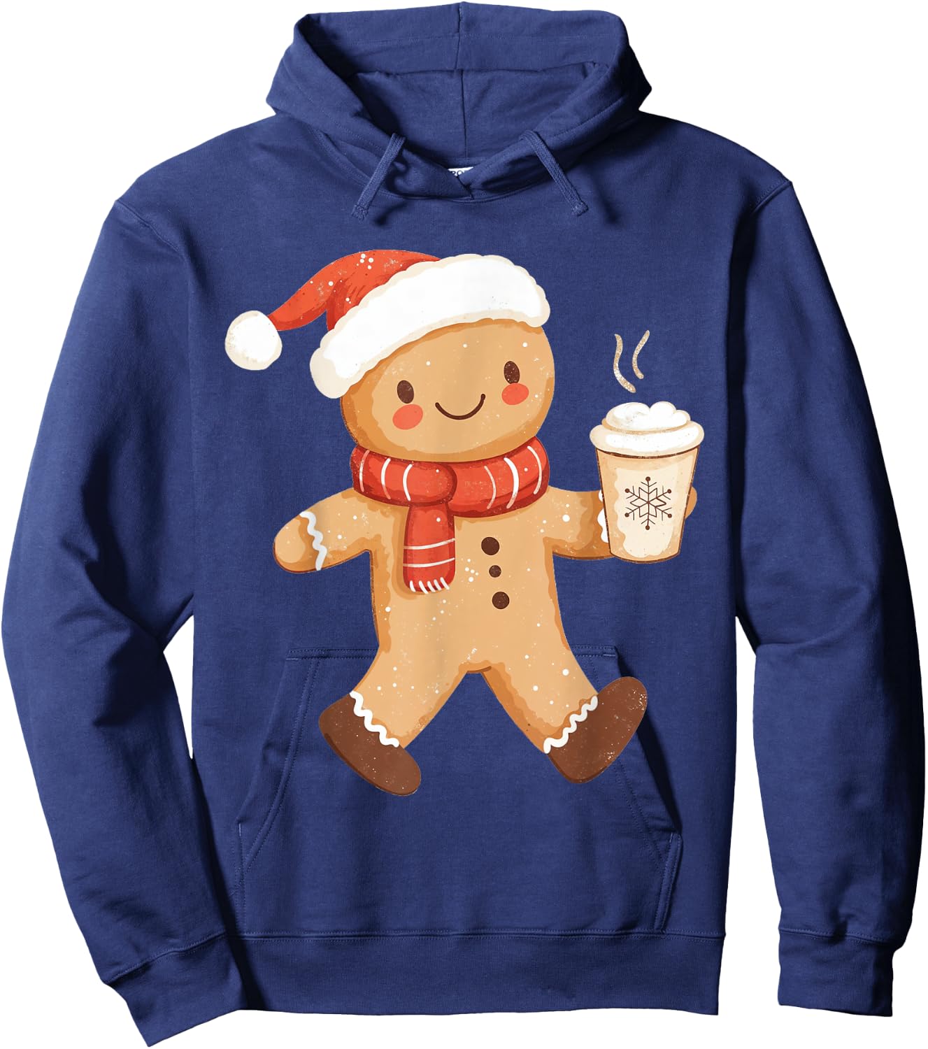 Gingerbread Coffee Lover Xmas Cookie Baking Women Christmas Hoodie - Hoodie | Navy