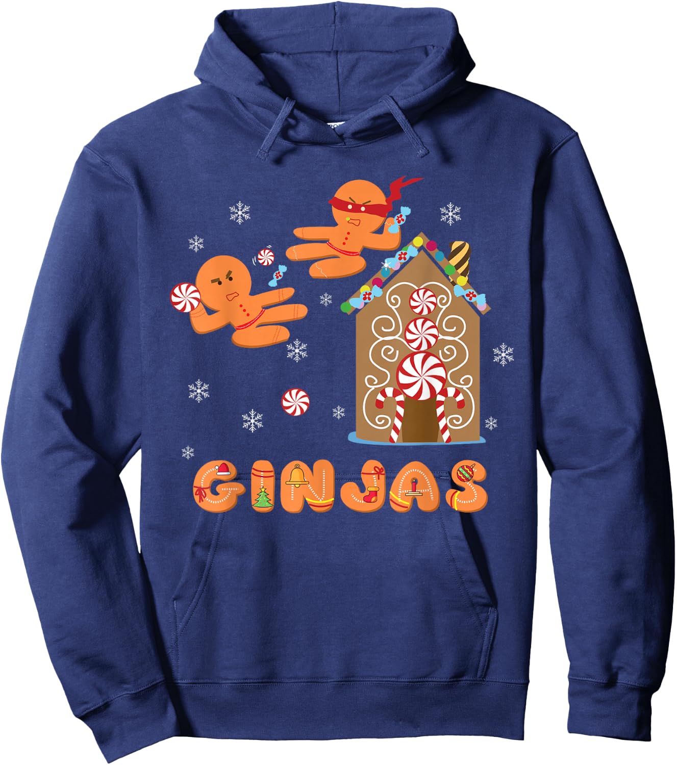 Good World Men's Black Cotton Polyester Martial Arts Christmas Hoodie - Hoodie | Navy