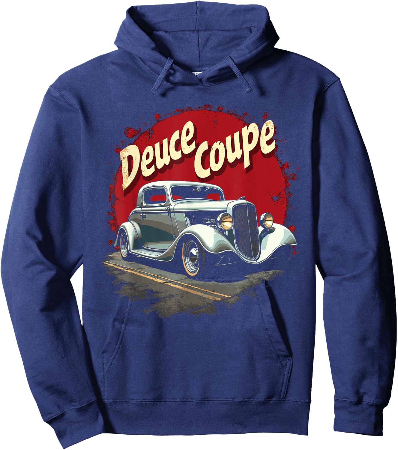 Retro Hot Rods car graphic Classic 32 Deuce Coupe Hot Rod Hoodie - Hoodie | Navy