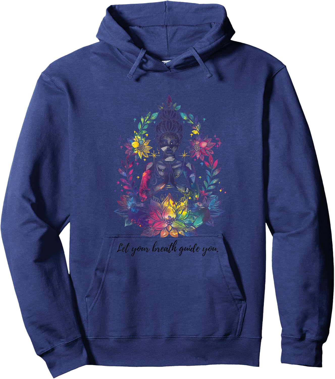 Embrace Inner Peace - Yoga & Meditation Inspired Artwork Hoodie - Hoodie | Navy