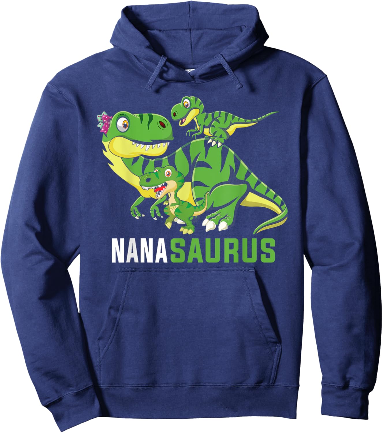 NANAsaurus Cute NANA Saurus Dinosaur Matching Family Hoodie - Hoodie | Navy