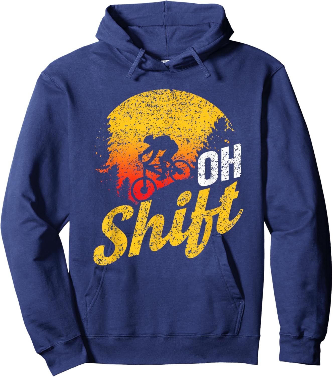 Oh Shift Mountain Biker MTB Mountain Bike Mountain Bike Hoodie - Hoodie | Navy
