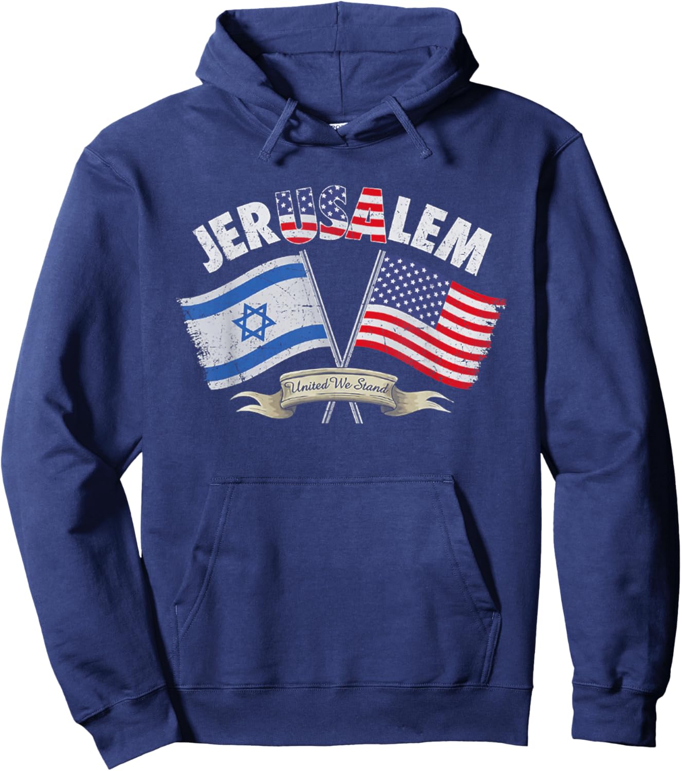 Jerusalem United We Stand Hoodie - Hoodie | Navy