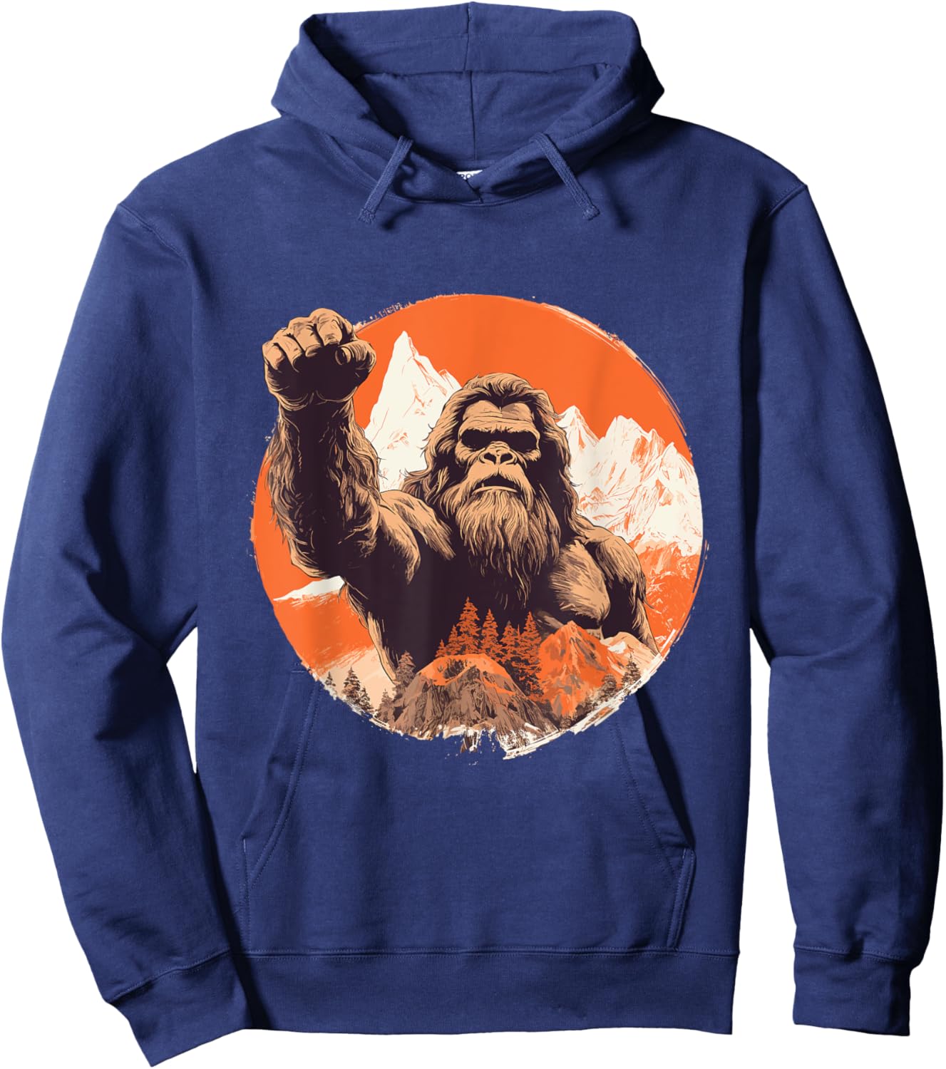 Bigfoot funny Sasquatch Design, Bigfoot Hoodie - Hoodie | Navy