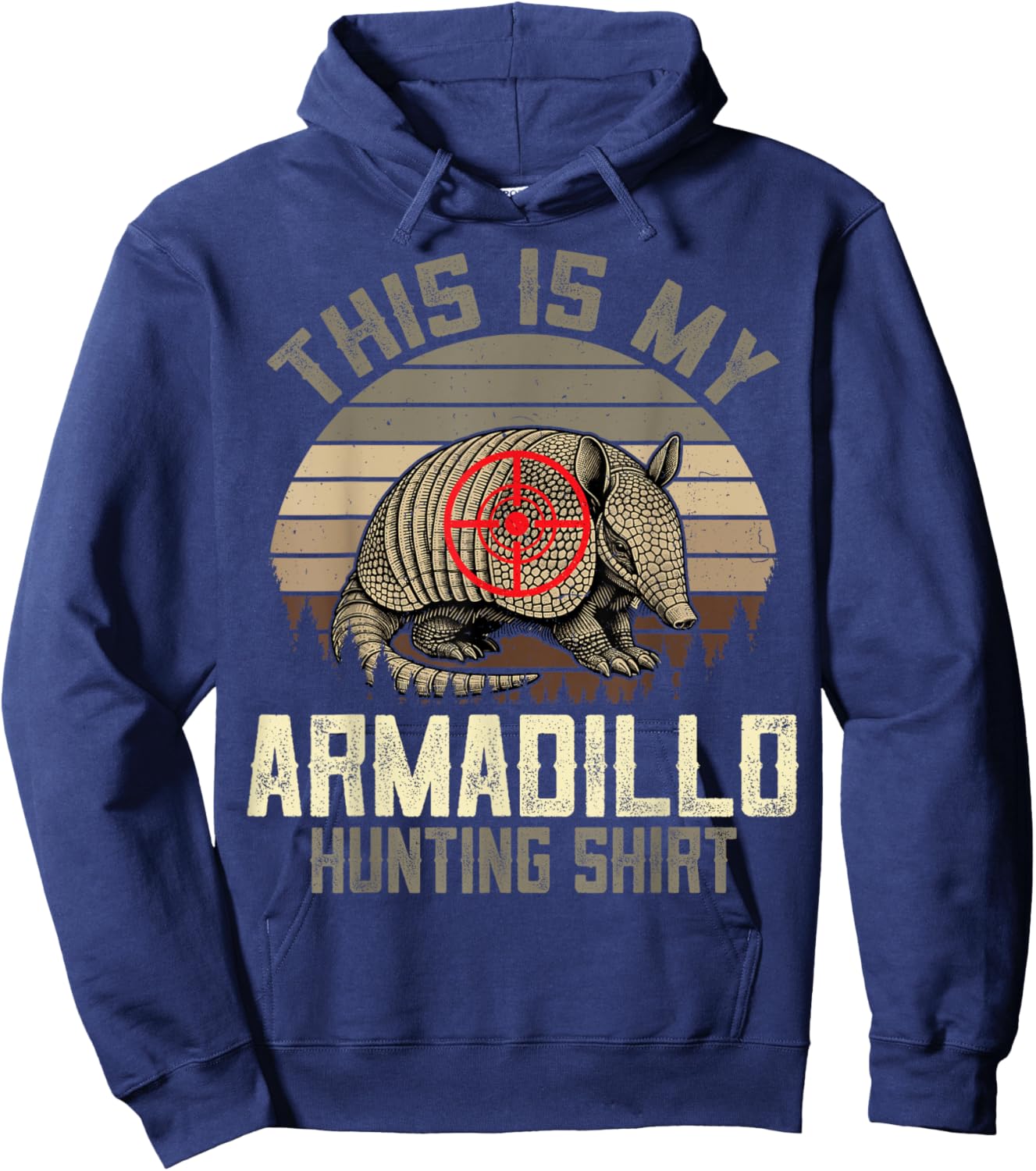 Retro Armadillo Hunting Hunter This Is My Armadillo Hunting Hoodie - Hoodie | Navy