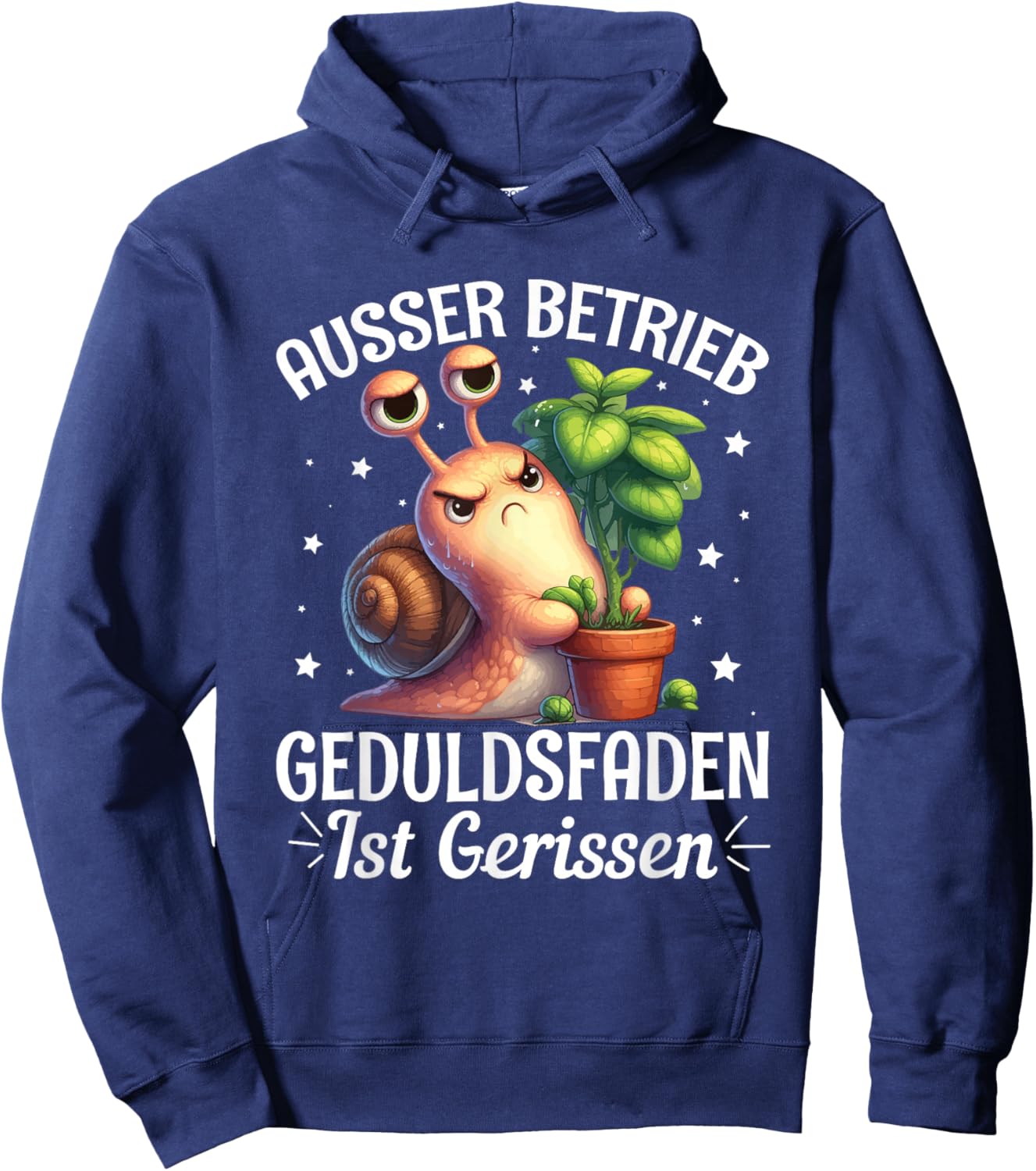 Ausser Betrieb Geduldsfaden Gerissen Schnecke Lustig Spruch Hoodie - Hoodie | Navy