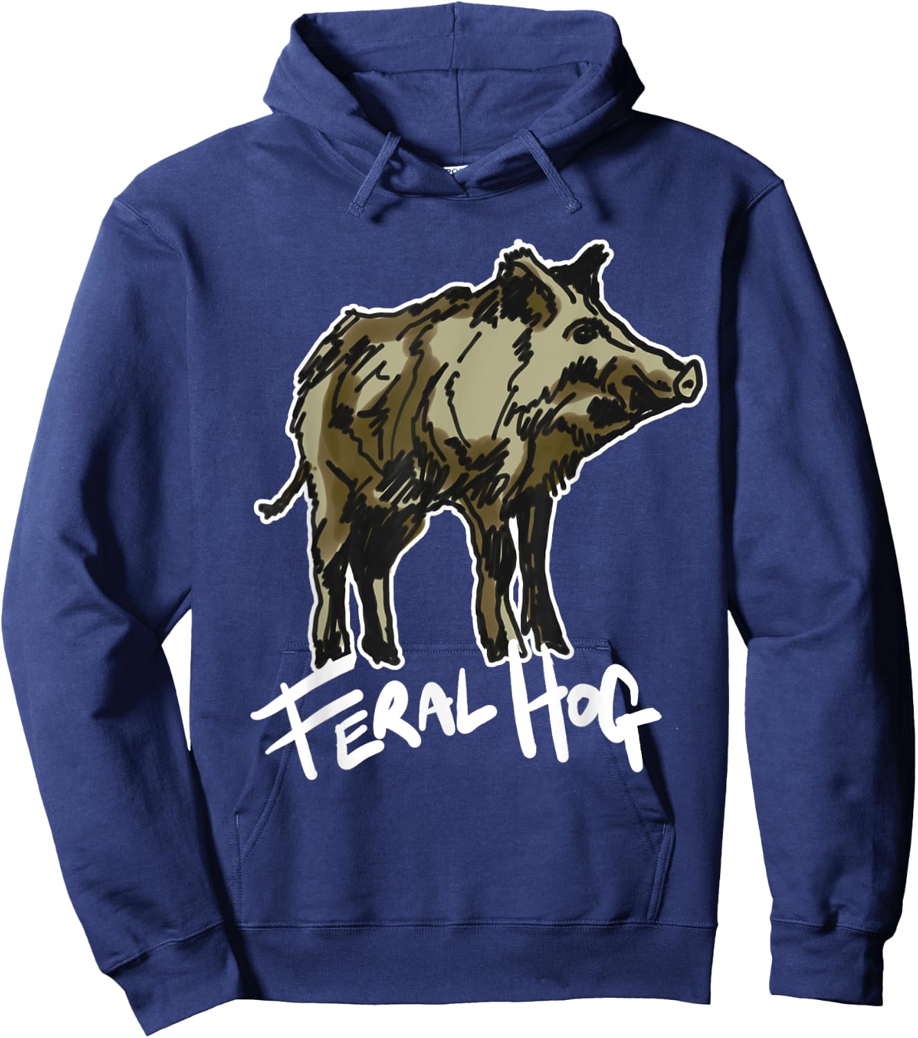 Feral Hog Meme Hoodie - Hoodie | Navy
