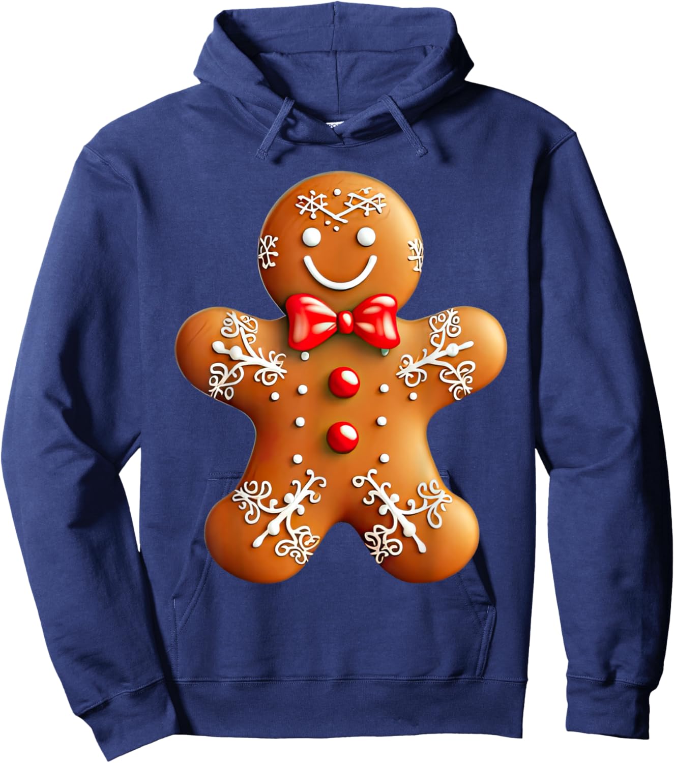 Gingerbread Man Christmas Cookie Baking Holiday Men Women Hoodie - Hoodie | Navy
