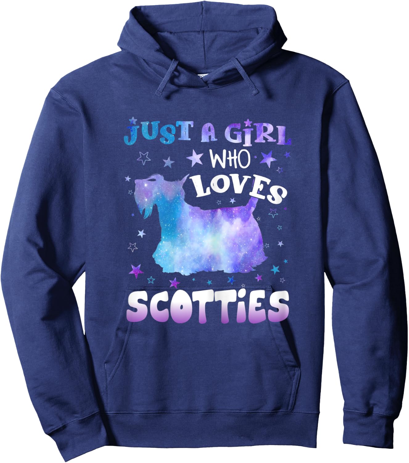 Just A Girl Who Loves Scotties Funny dog lovers gifts Hoodie - Hoodie | Navy