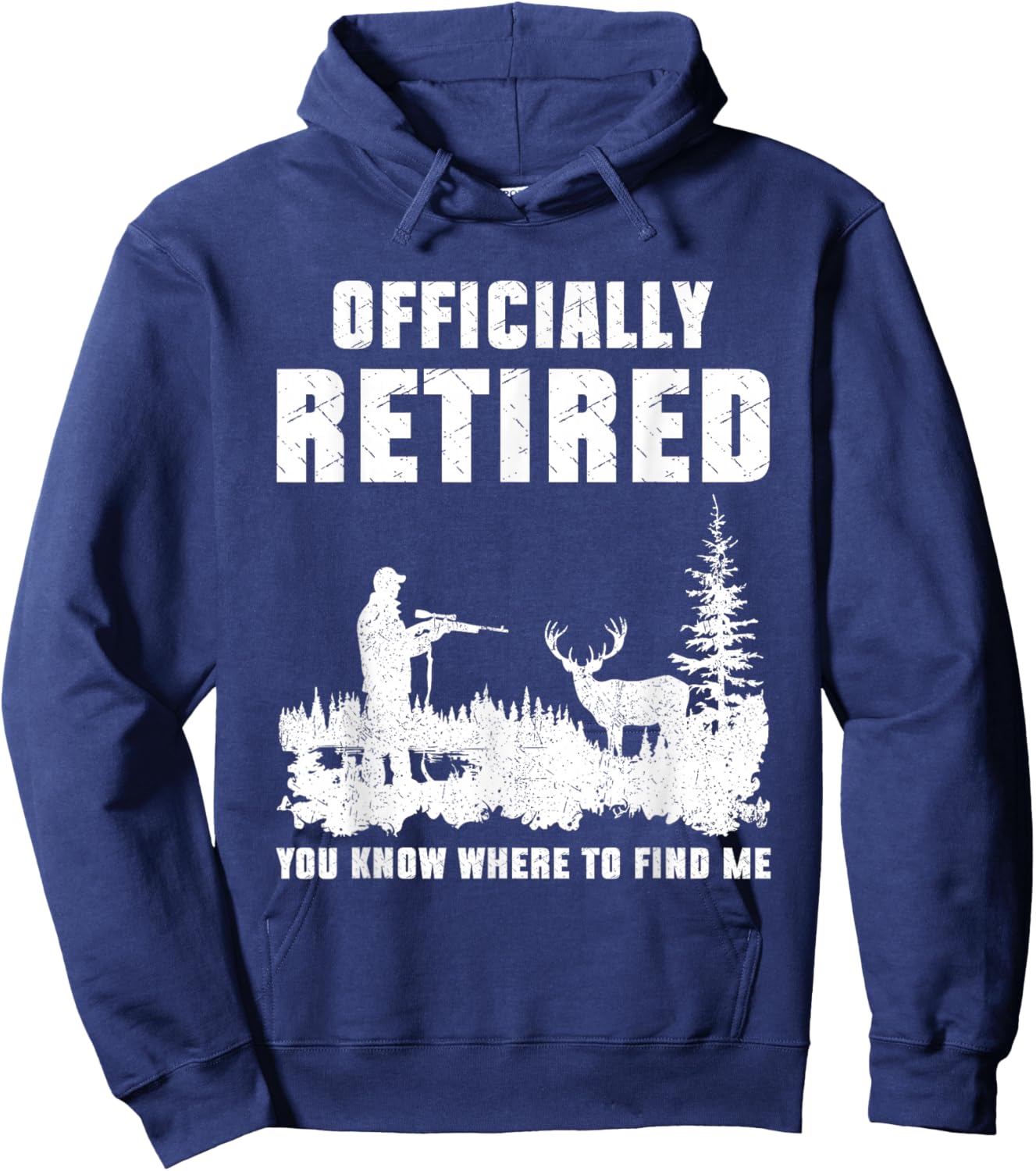 Retirement 2025 Retire Deer Hunting Retired Gifts for Dad Hoodie - Hoodie | Navy