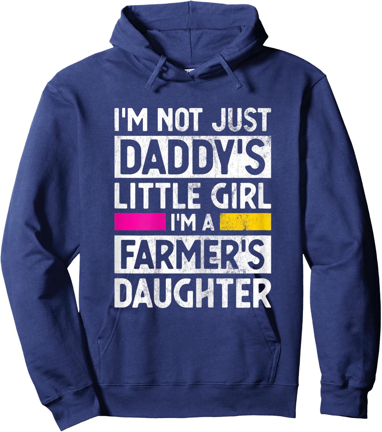 Daddy's Little Girl Farmer Daughter Farming Gag Gift Girls Hoodie - Hoodie | Navy