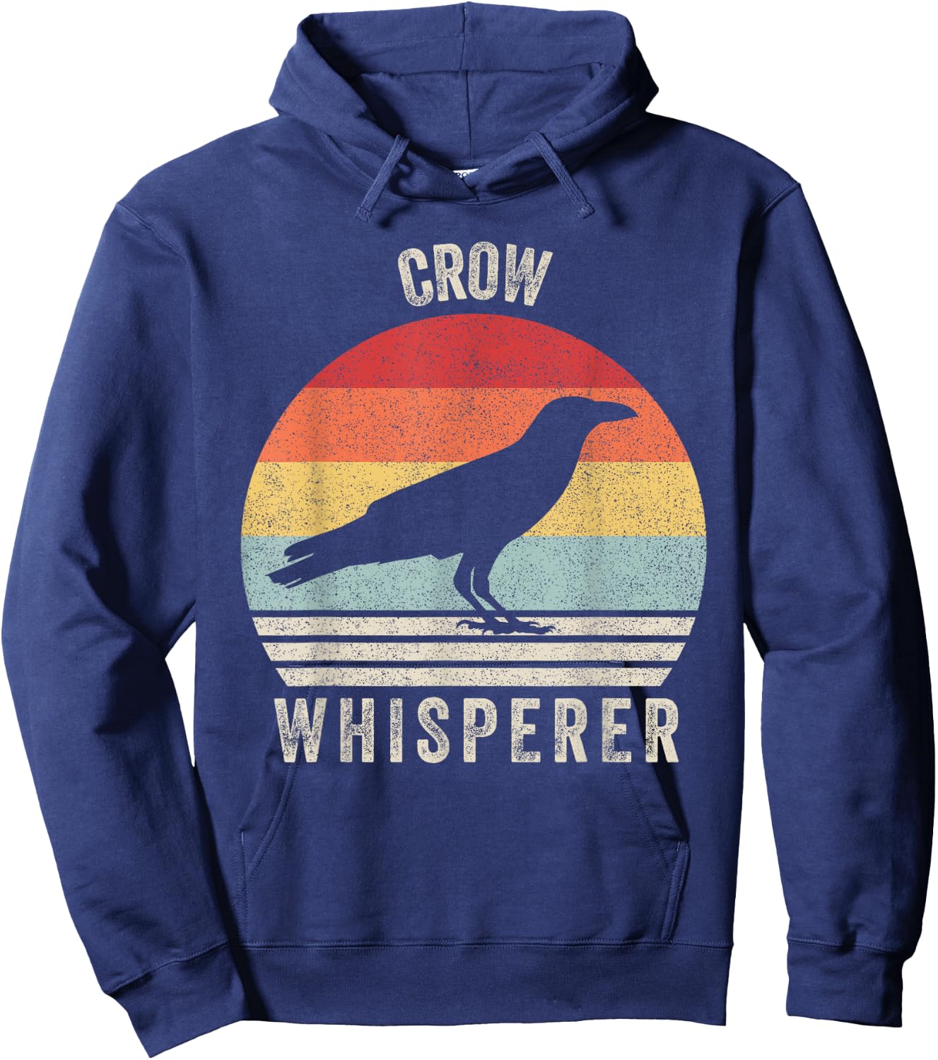 Retro Crow Whisperer Shirt Funny Birds Lover Crow Vintage Hoodie - Hoodie | Navy