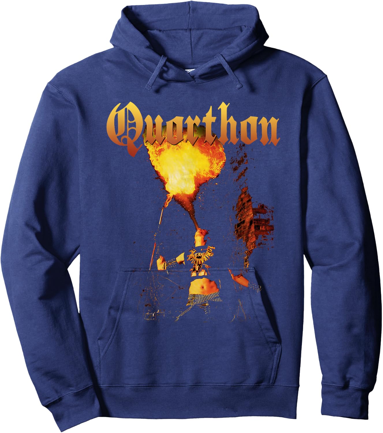 Quarthon - Bathory Flames - Official Merchandise Hoodie - Hoodie | Navy