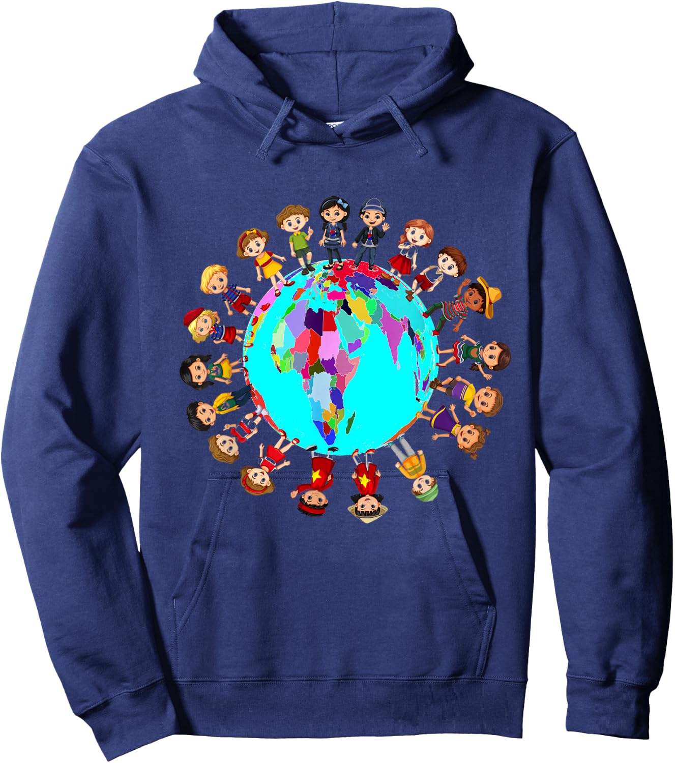 Kids around the world Happy Children Cultural diversity Hoodie - Hoodie | Navy