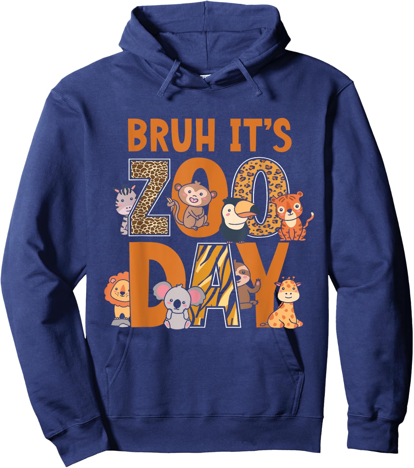 Funny Zoo Day Kids Bruh Its Zoo Day Hoodie - Hoodie | Navy