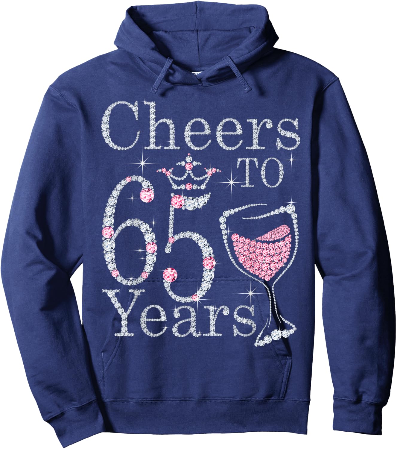 Cheers to 65 Years 1957 65Th Birthday Gift Hoodie - Hoodie | Navy