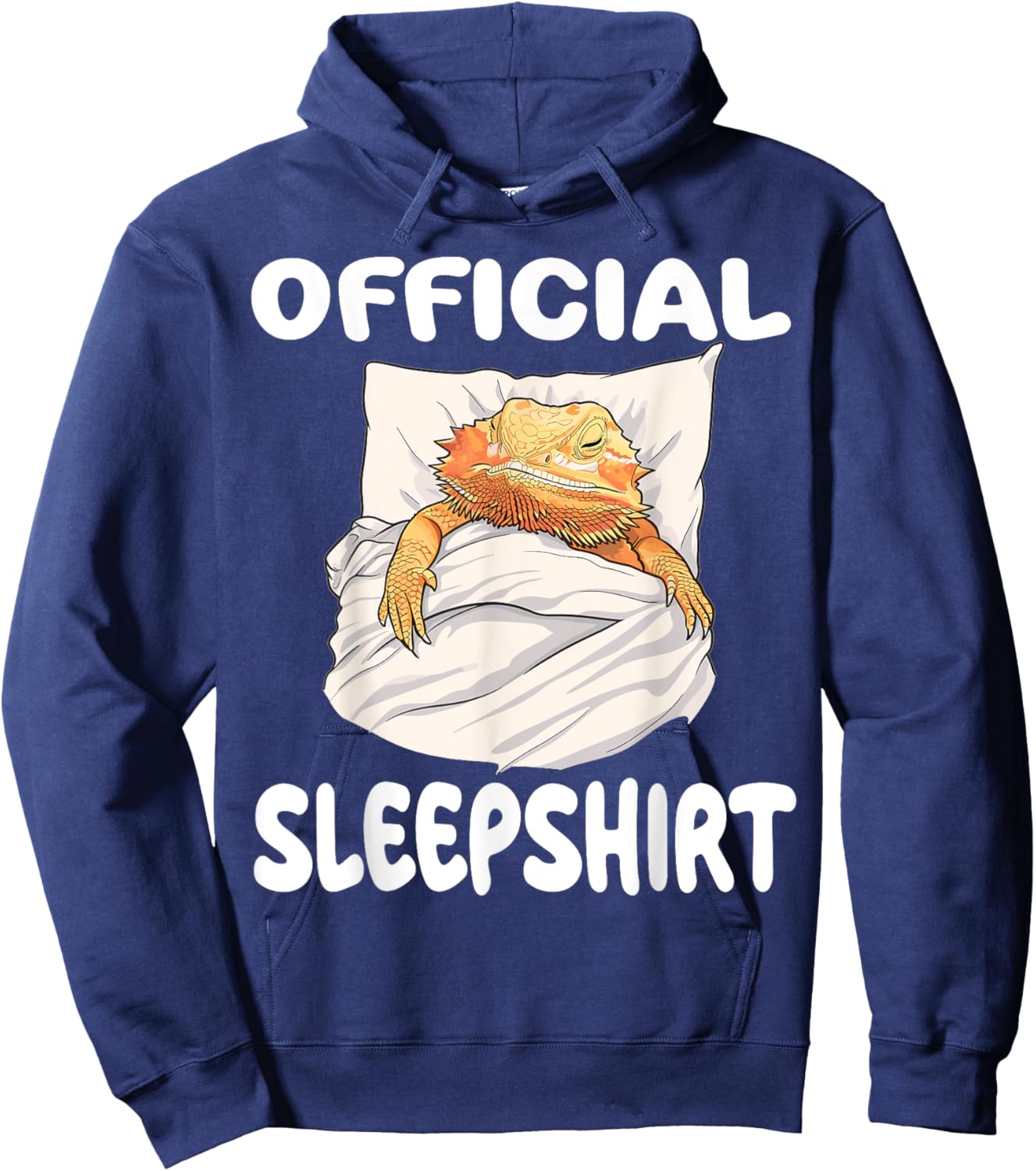 Bearded Dragon Official Sleepshirt Pajamas Nightgown Hoodie - Hoodie | Navy