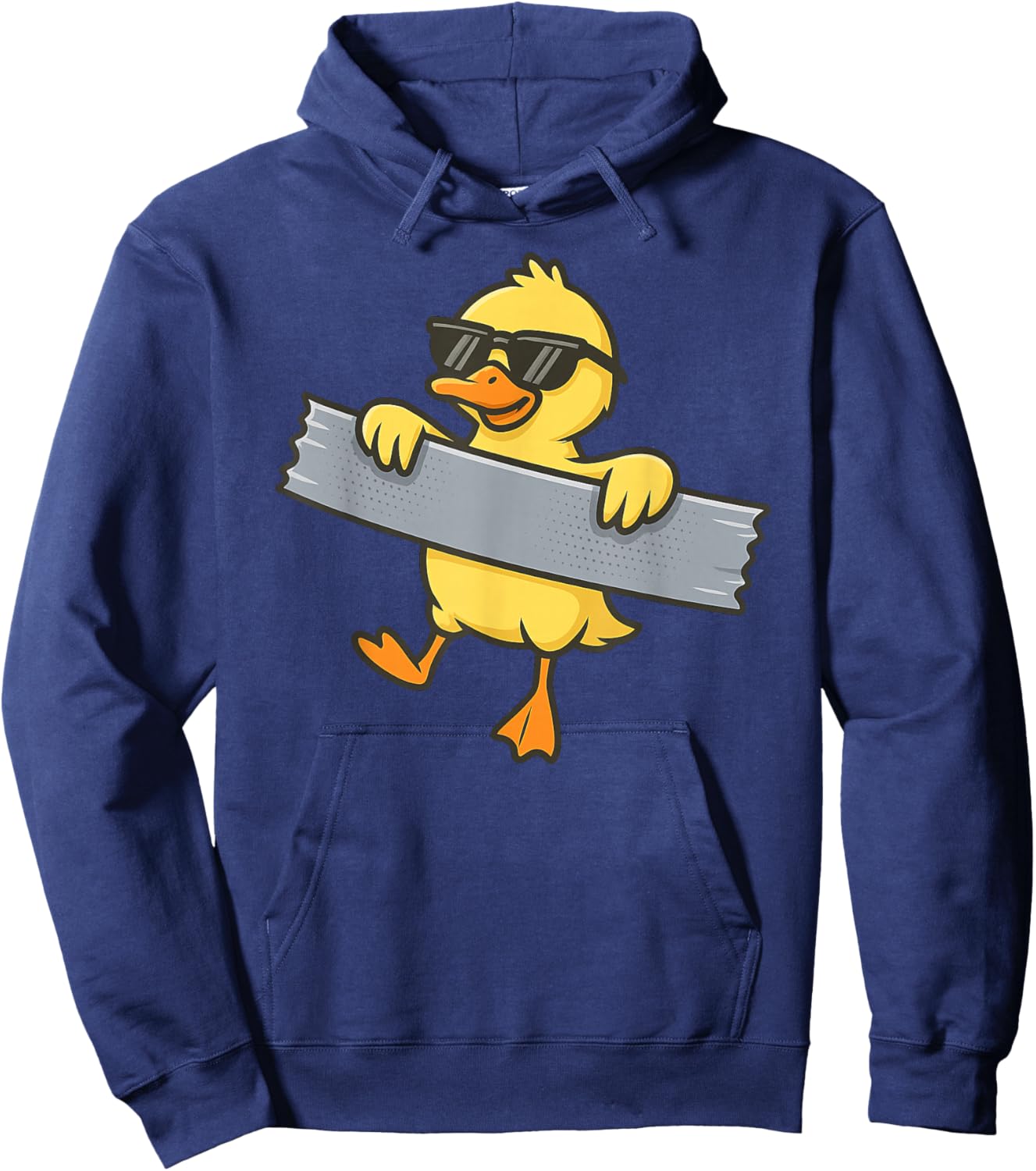 Funny Yellow Duck Duct Tape Animal Lover Boys Girl Kids Hoodie - Hoodie | Navy