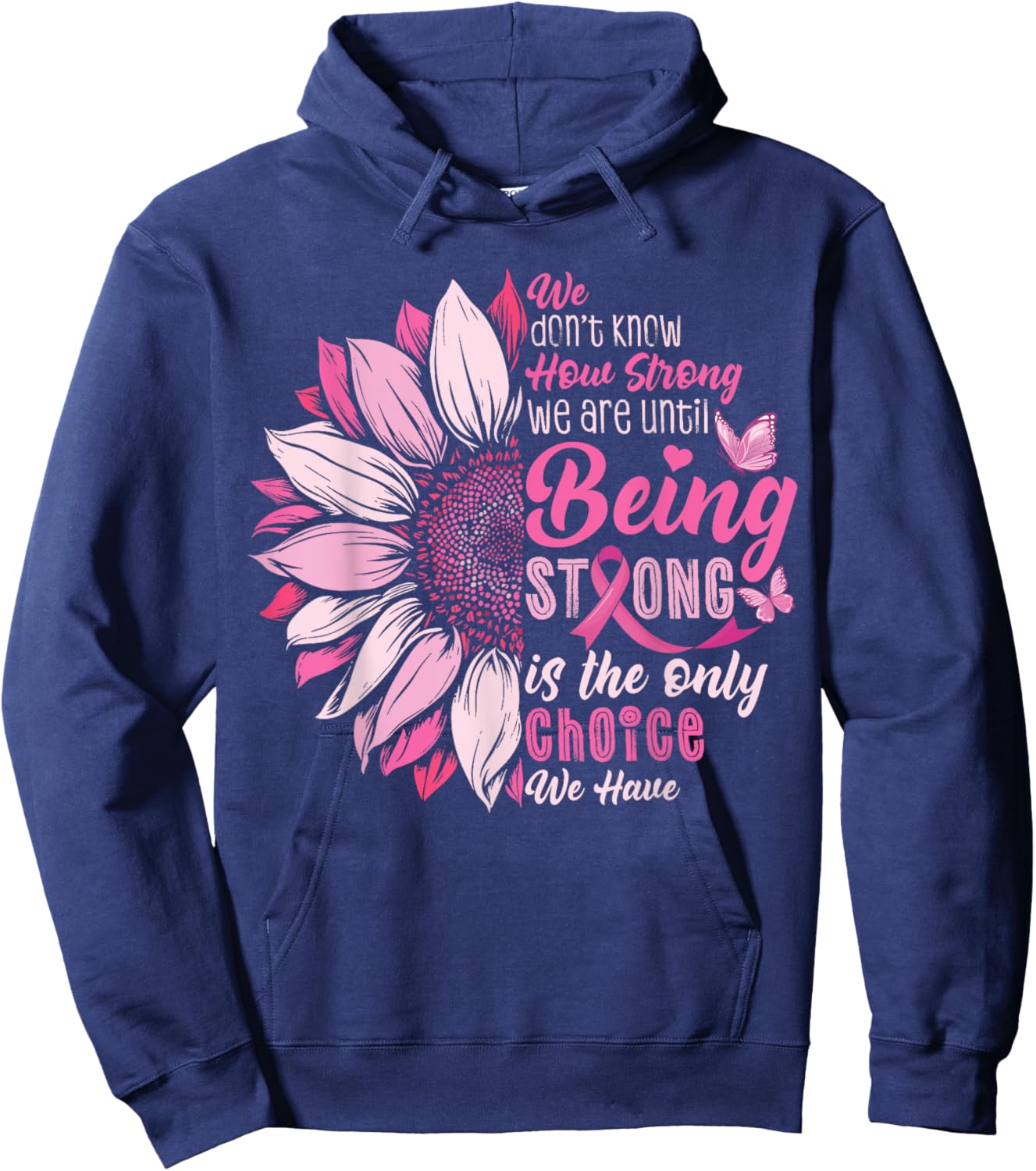 Breast Cancer Awareness Hoodie - Hoodie | Navy