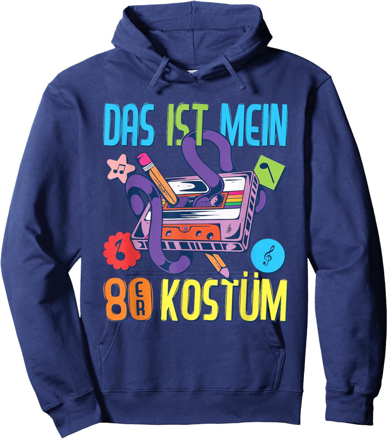 Das ist Mein 80er Kostüm 80er Jahre Outfit Damen Herren 1980 Hoodie - Hoodie | Navy