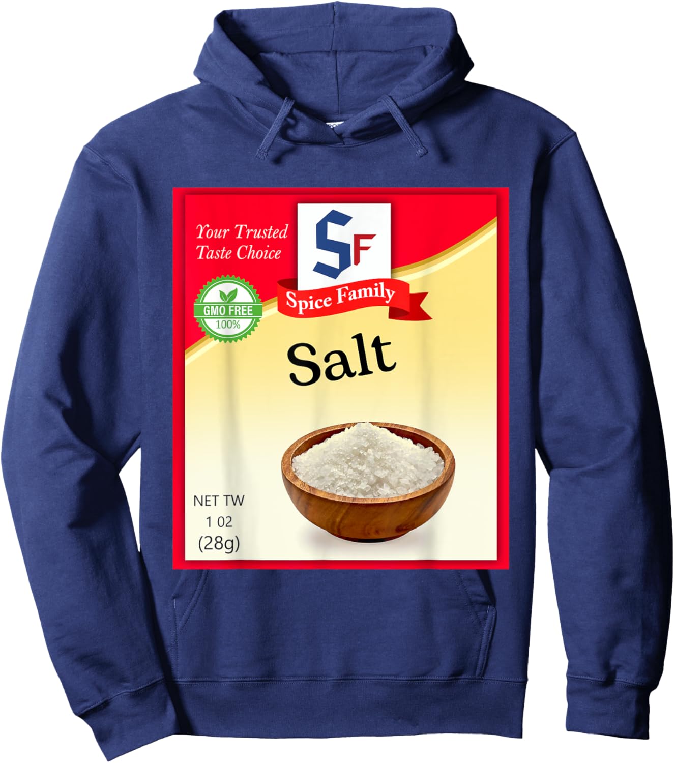 Salt Condiment Costume Holiday Spice Costumes Hoodie - Hoodie | Navy