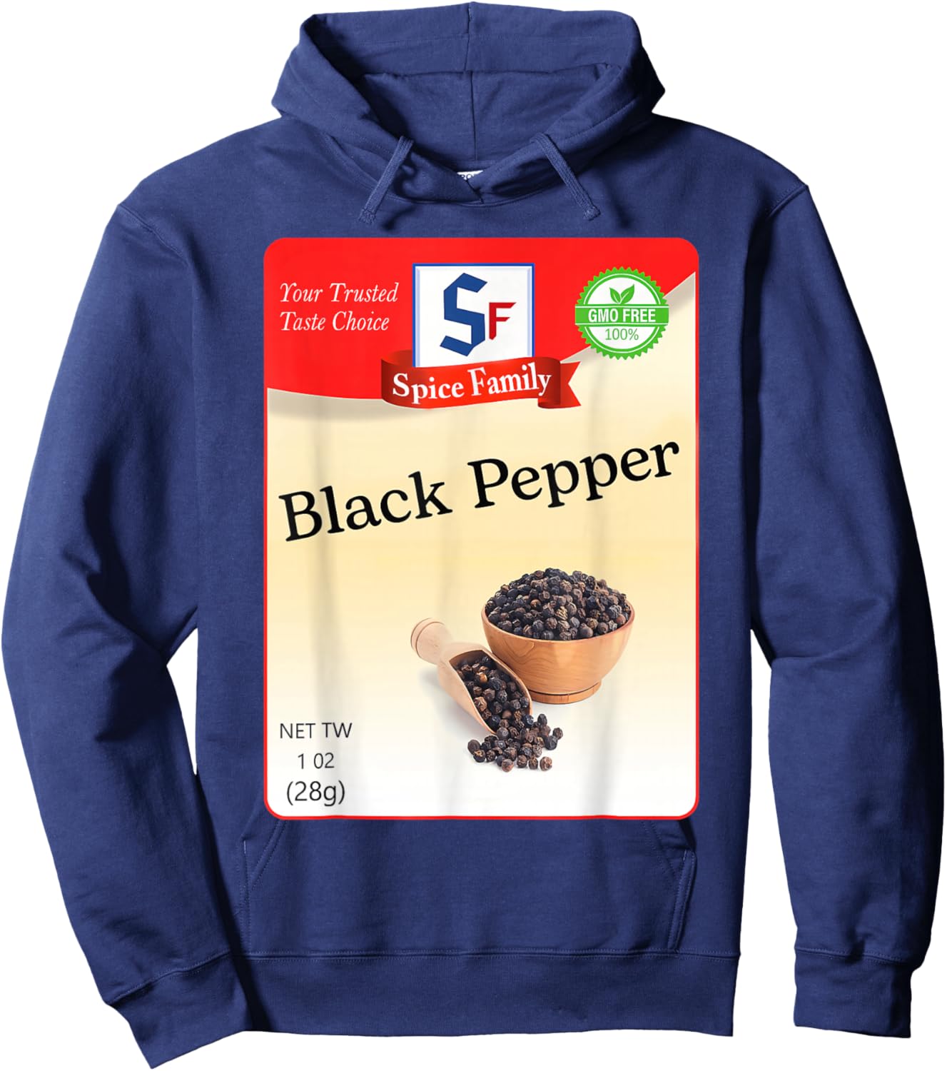 Black Pepper Condiment Holiday Spice Group Costumes Hoodie - Hoodie | Navy
