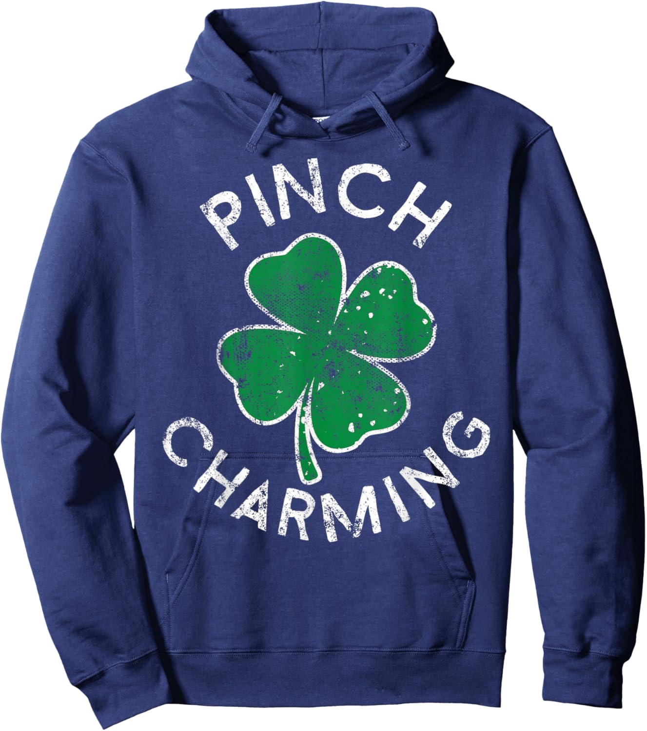 Pinch Charming St. Patrick's Day Distressed Hoodie - Hoodie | Navy