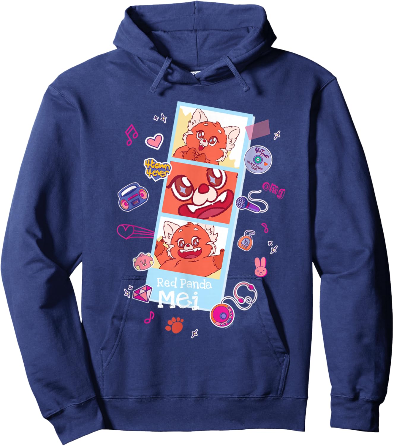 Disney and Pixar's Turning Red Panda Mei Cute Photo Strip Hoodie - Hoodie | Navy