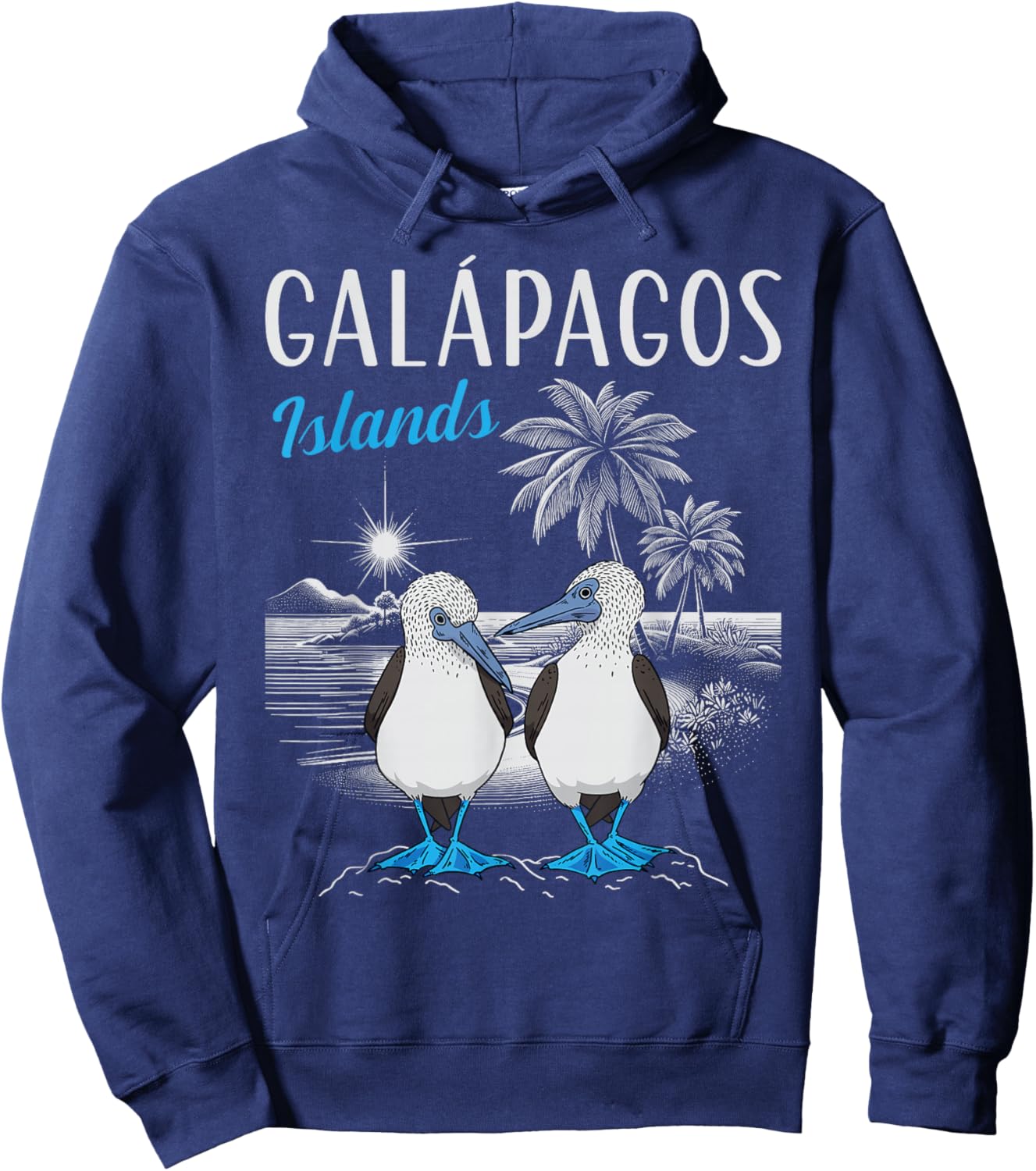 Blue Footed Booby Bird Galapagos Islands Hoodie - Hoodie | Navy
