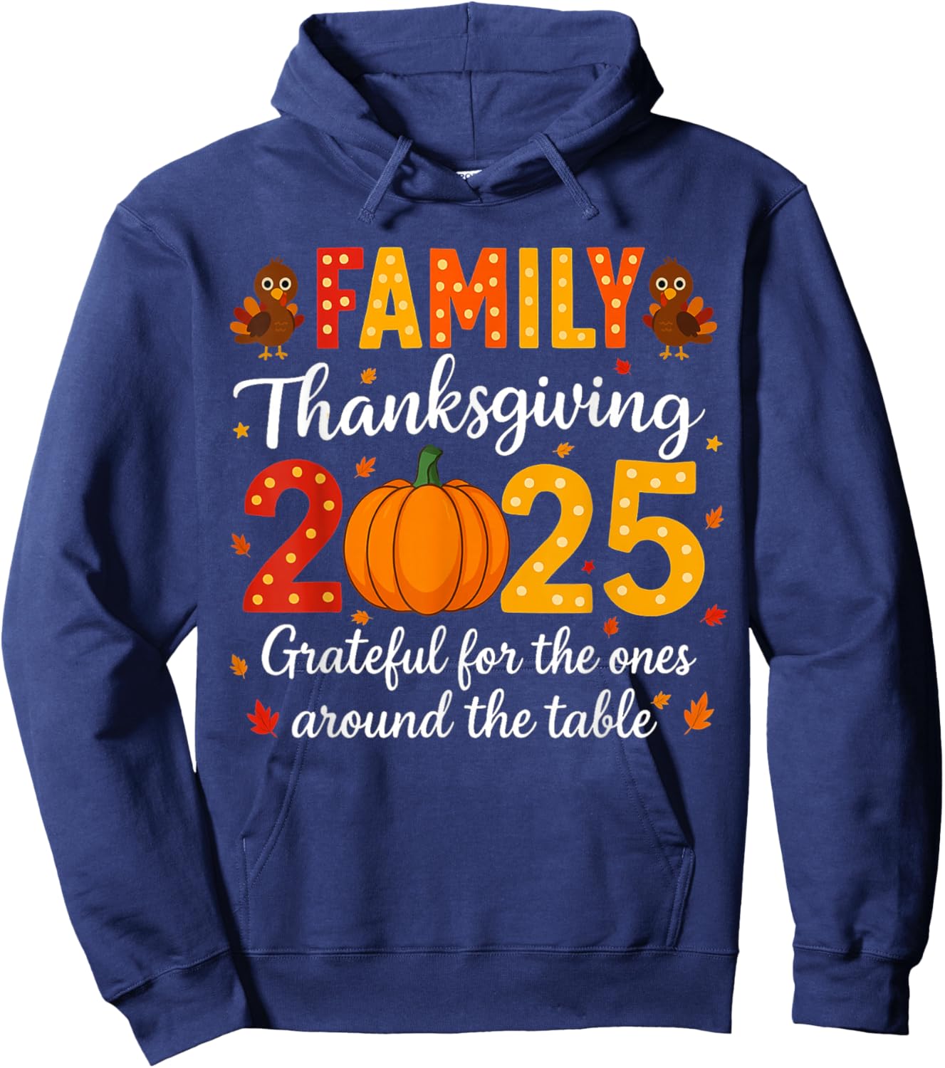 Family Thanksgiving Shirts 2025 Outfits Pajamas Matching Set Hoodie - Hoodie | Navy
