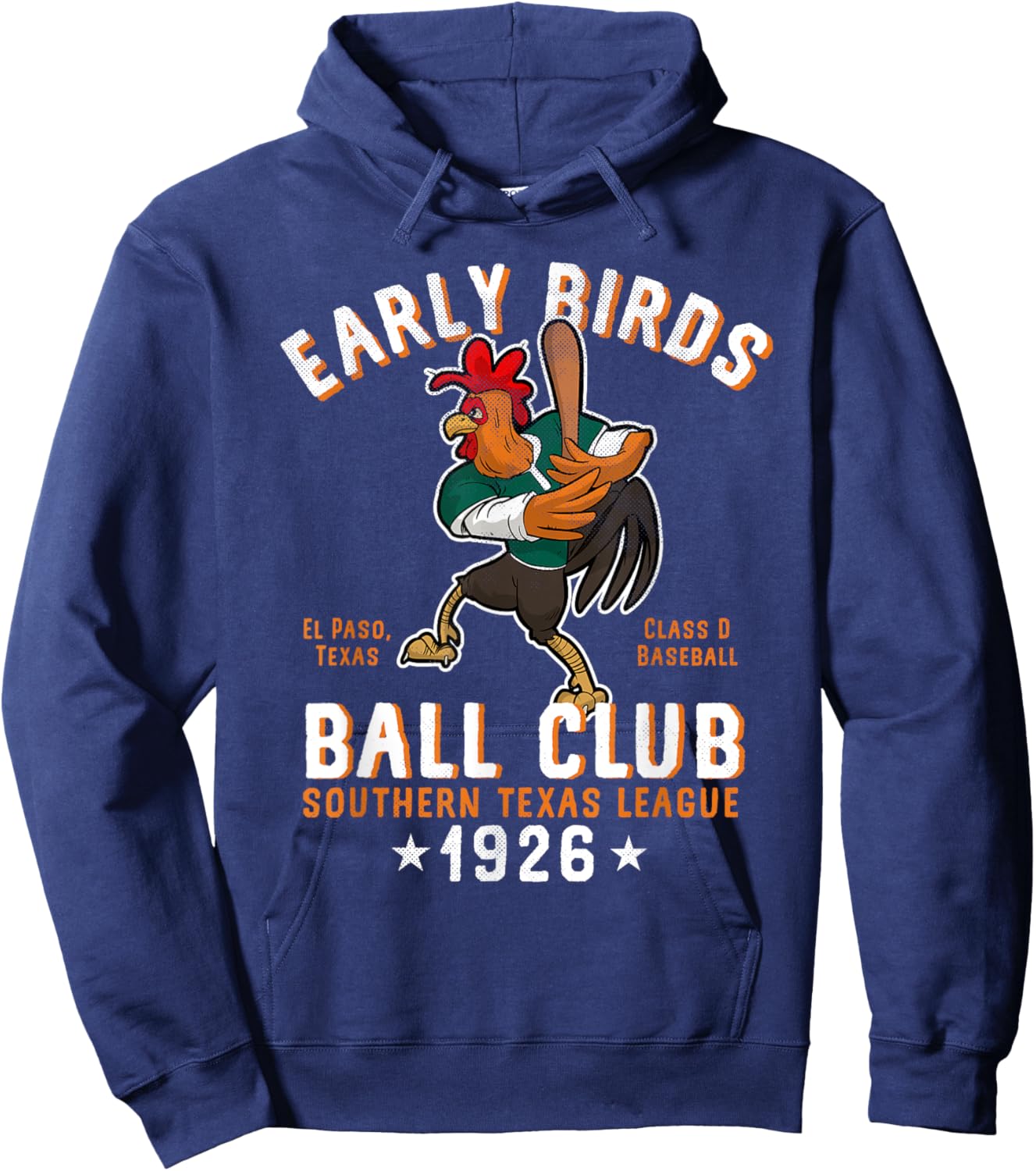 El Paso Early Birds Retro Minor League Baseball Team Hoodie - Hoodie | Navy