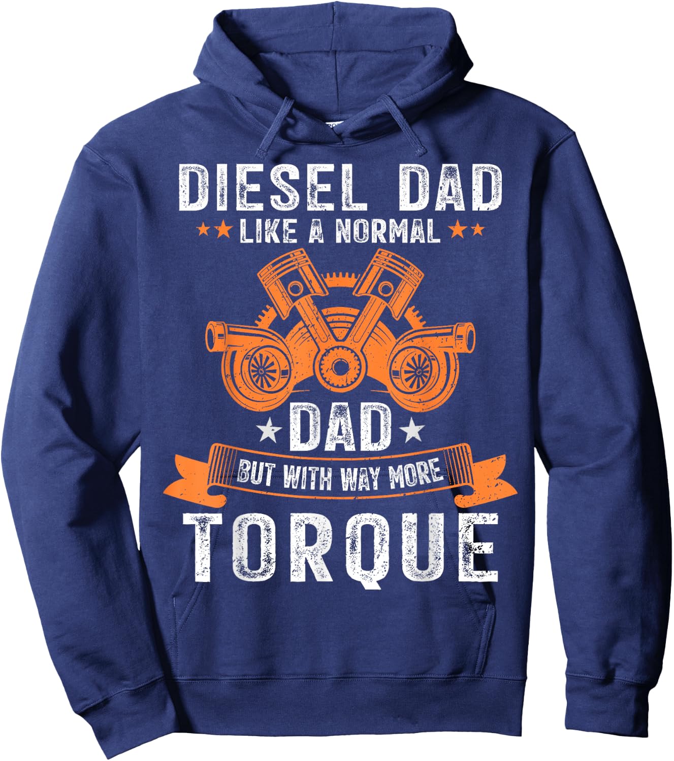 Diesel Mechanic Dad Automobile Fathers Day Funny Gift Hoodie - Hoodie | Navy