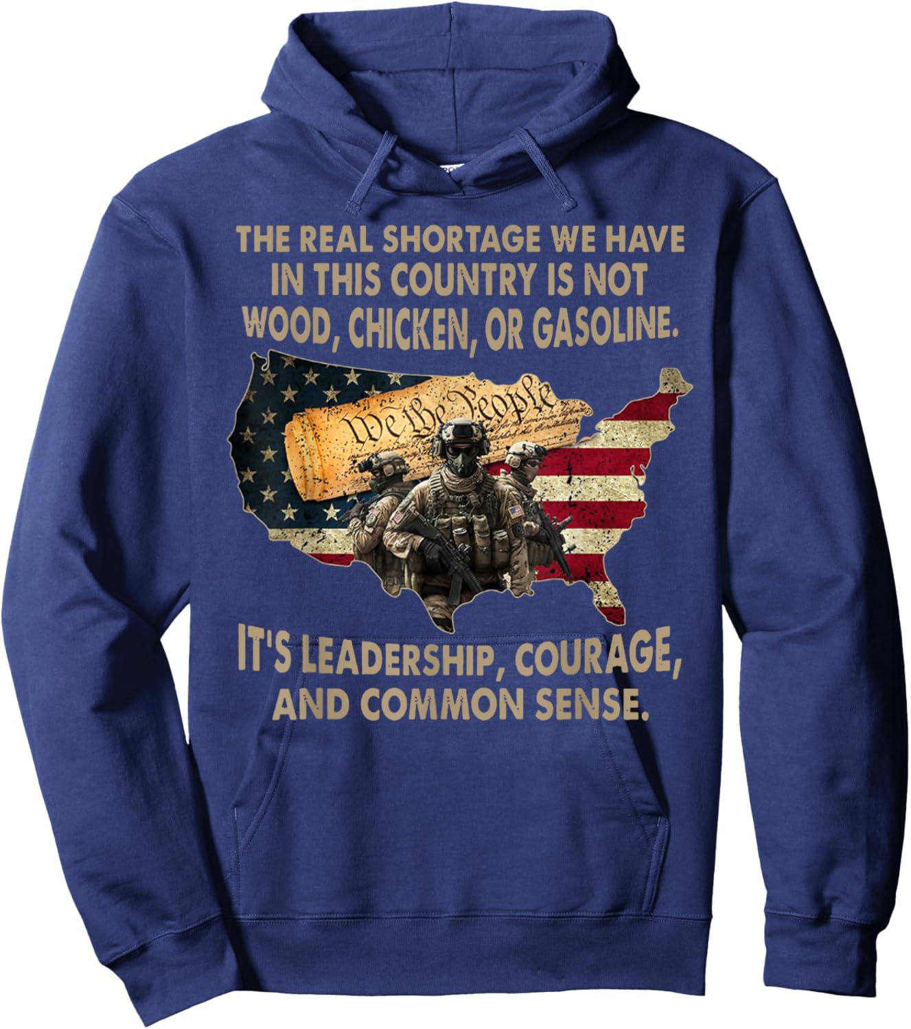 The Real Shortage We Have In This Country Is Not Wood Hoodie - Hoodie | Navy