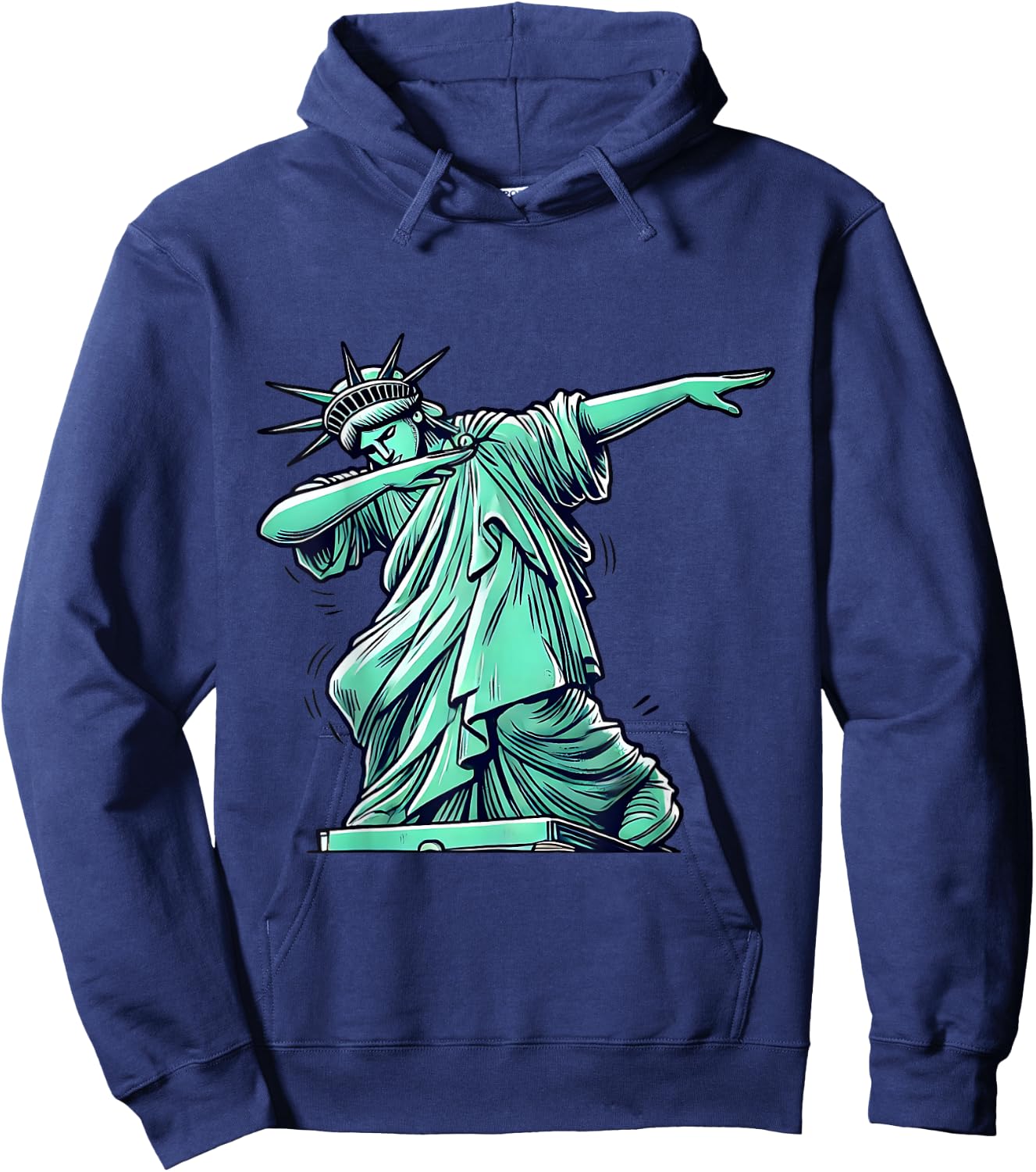 Statue Of Liberty Dabbing Funny Patriotic Hoodie - Hoodie | Navy