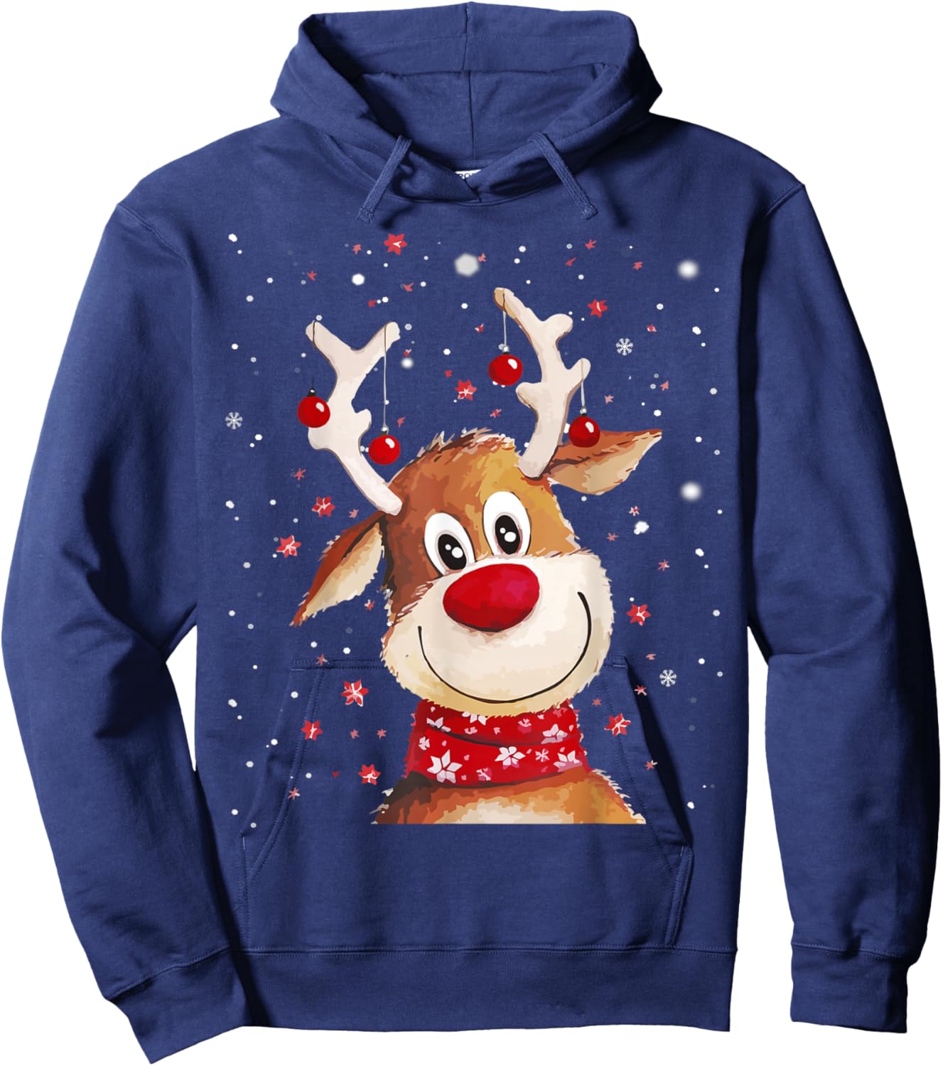 Rudolph Red Nose Santa Claus's Reindeer Hoodie - Hoodie | Navy