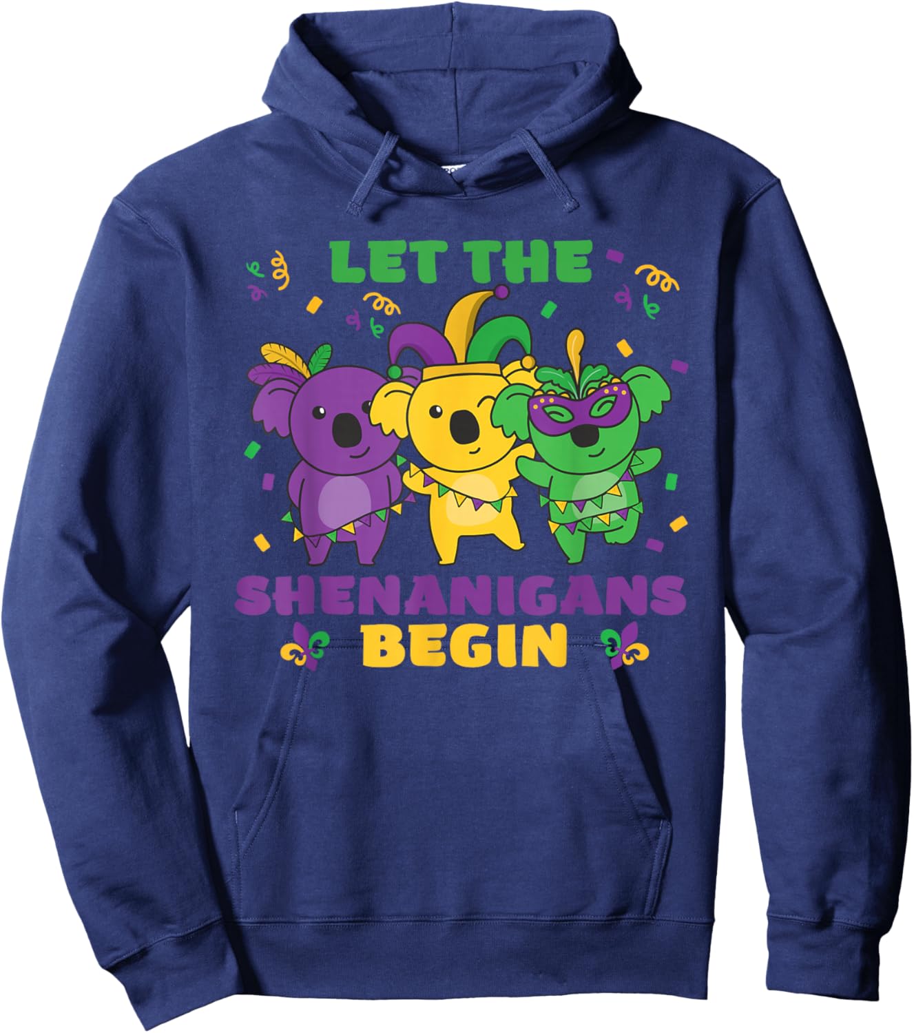 Mardi Gras Koala Carnival Costume Hoodie - Hoodie | Navy