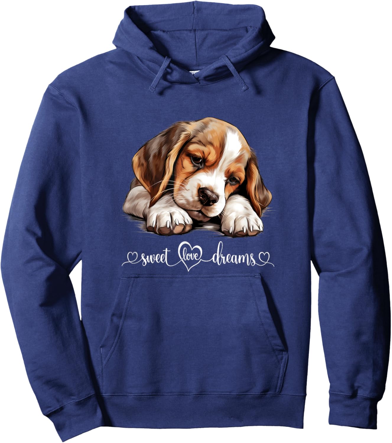 Cute Dog Graphic Dog Lover Beagle Puppy Dog Hoodie - Hoodie | Navy