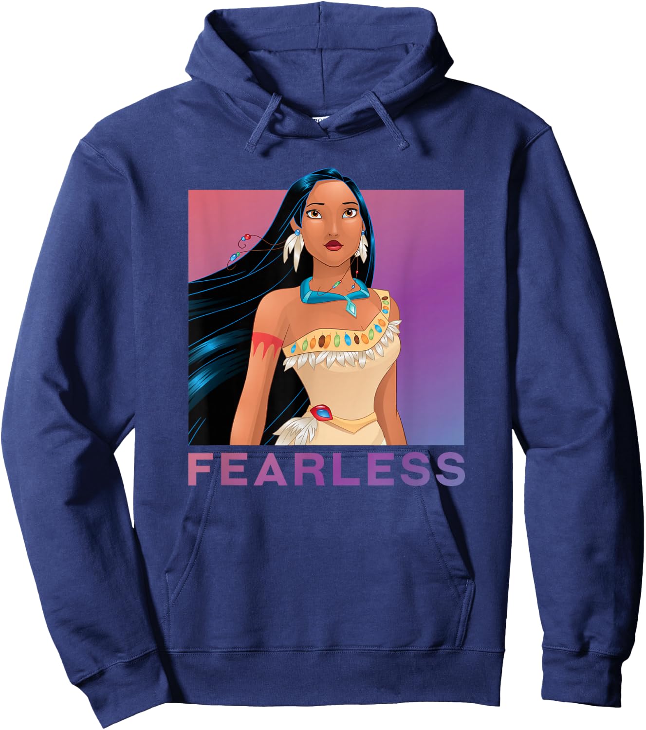 Disney Princess Pocahontas Fearless Purple Ombre Small Hoodie - Hoodie | Navy