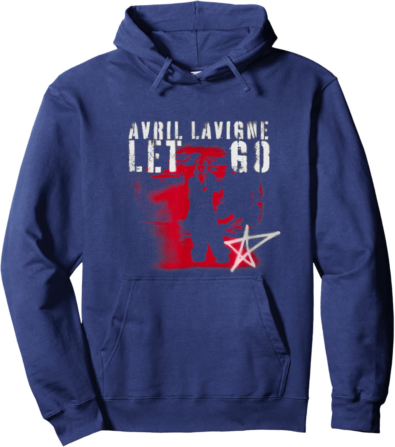 Official Avril Lavigne Let Go Spraypaint Hoodie - Hoodie | Navy