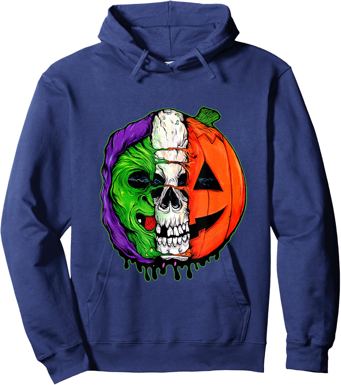 Halloween III Silver Shamrock Masks Here For The Candy Hoodie - Hoodie | Navy